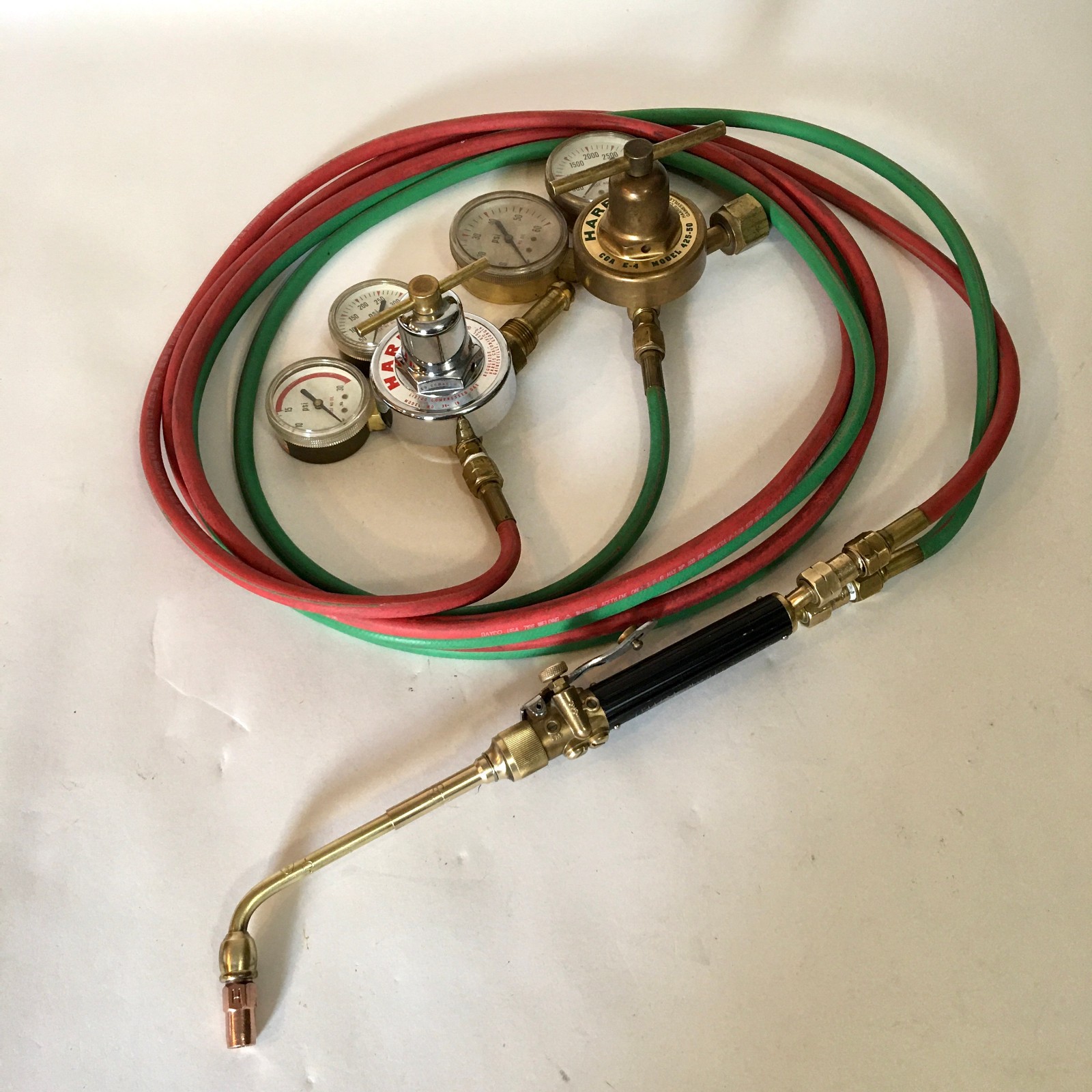 Harris 50-10 Welding Torch Complete with Regulator Gauges and Hose - KK930