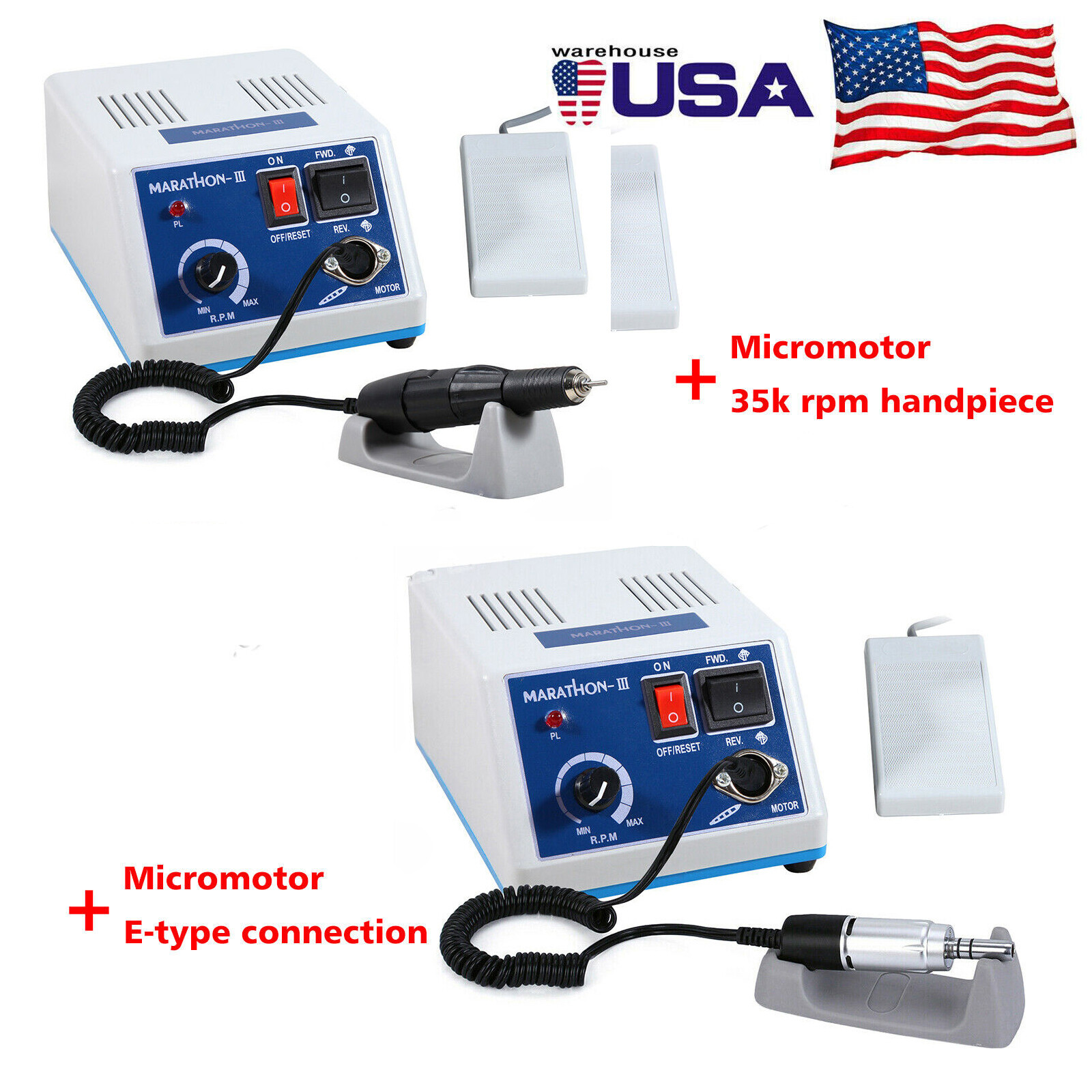 USA Dental Lab Marathon III Micromotor Polisher N3 / 35K RPM Motor Handpiece ns