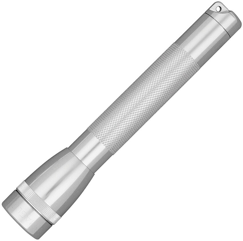 Mag-Lite Mini Two AA Cell Silver Aluminum One Piece Construction For Durability
