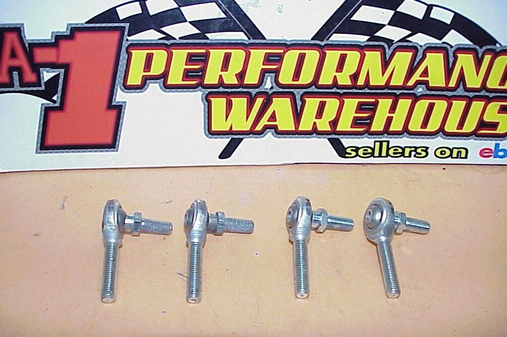 4 NEW Steel 1/4" LEFT HAND Male Heim Joint Rod Ends with Studs