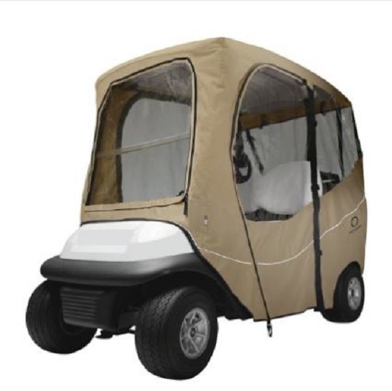 Golf Cart Enclosure 2 Pass. Person Fairway Dlx. Fits Roof Dim. up to 68" L KHAKI