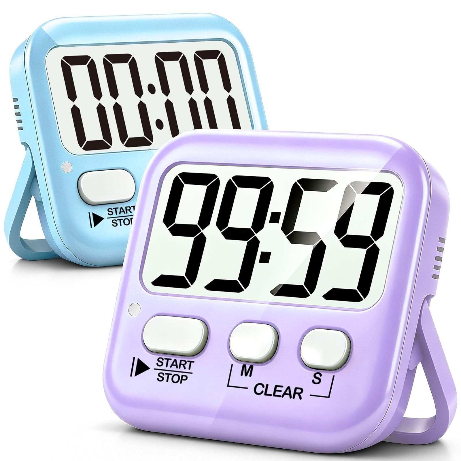 Antonki Digital Timer 2 Pack for Kids Classroom Kitchen Cooking