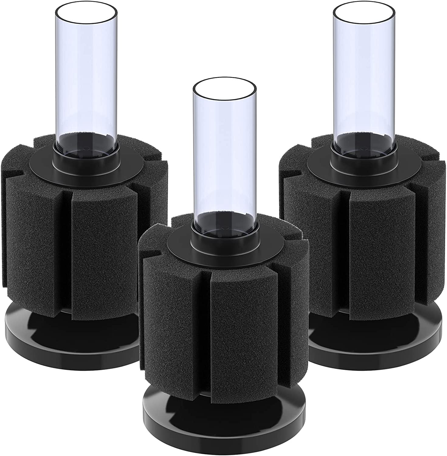 Pawfly 3 Pack Aquarium Sponge Filter Quiet Betta Fry Shrimp and Small Fish Foam