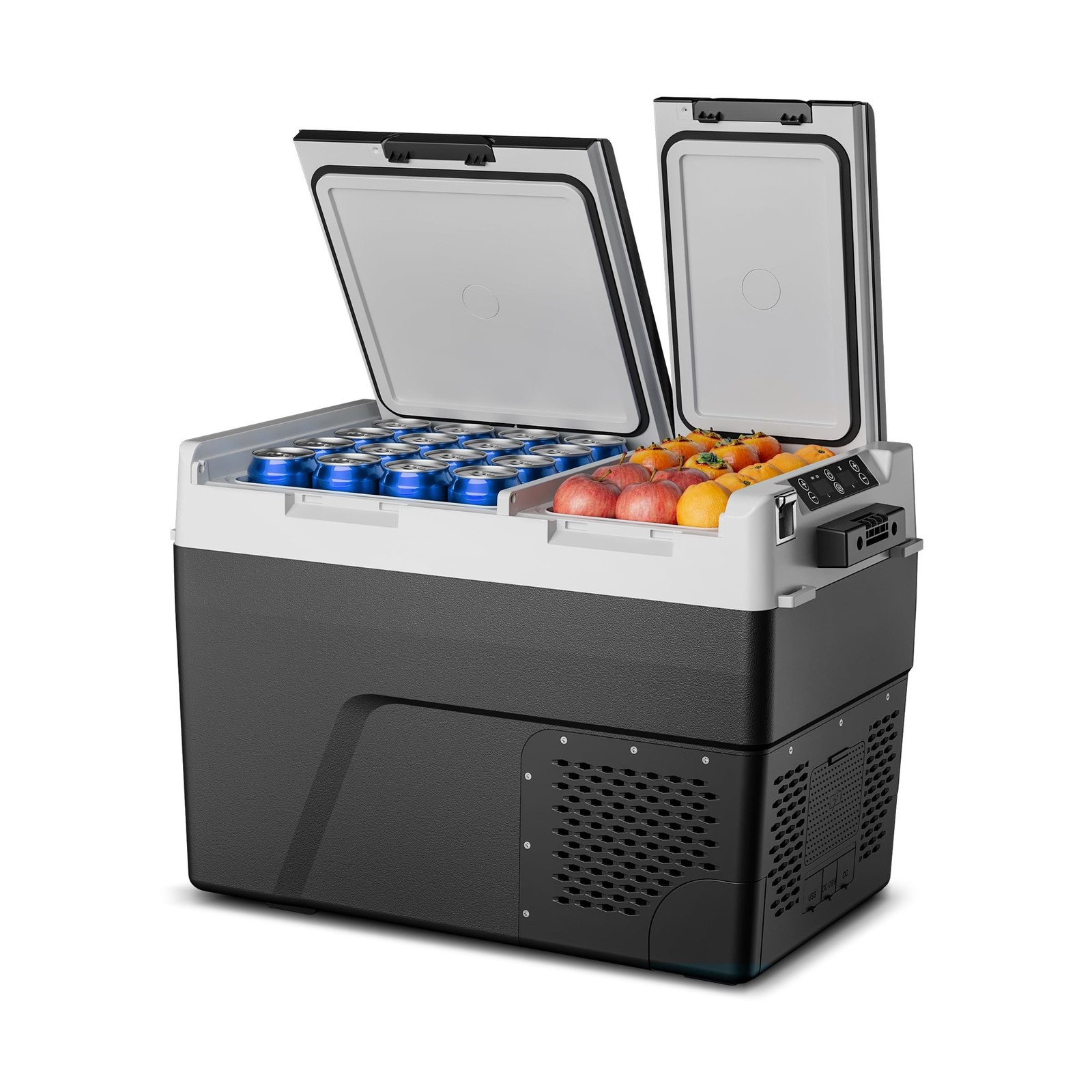 Feelfunn 12 Volt Refrigerator Car Fridge - 61QT(58L) Dual Zone Electric Coole...