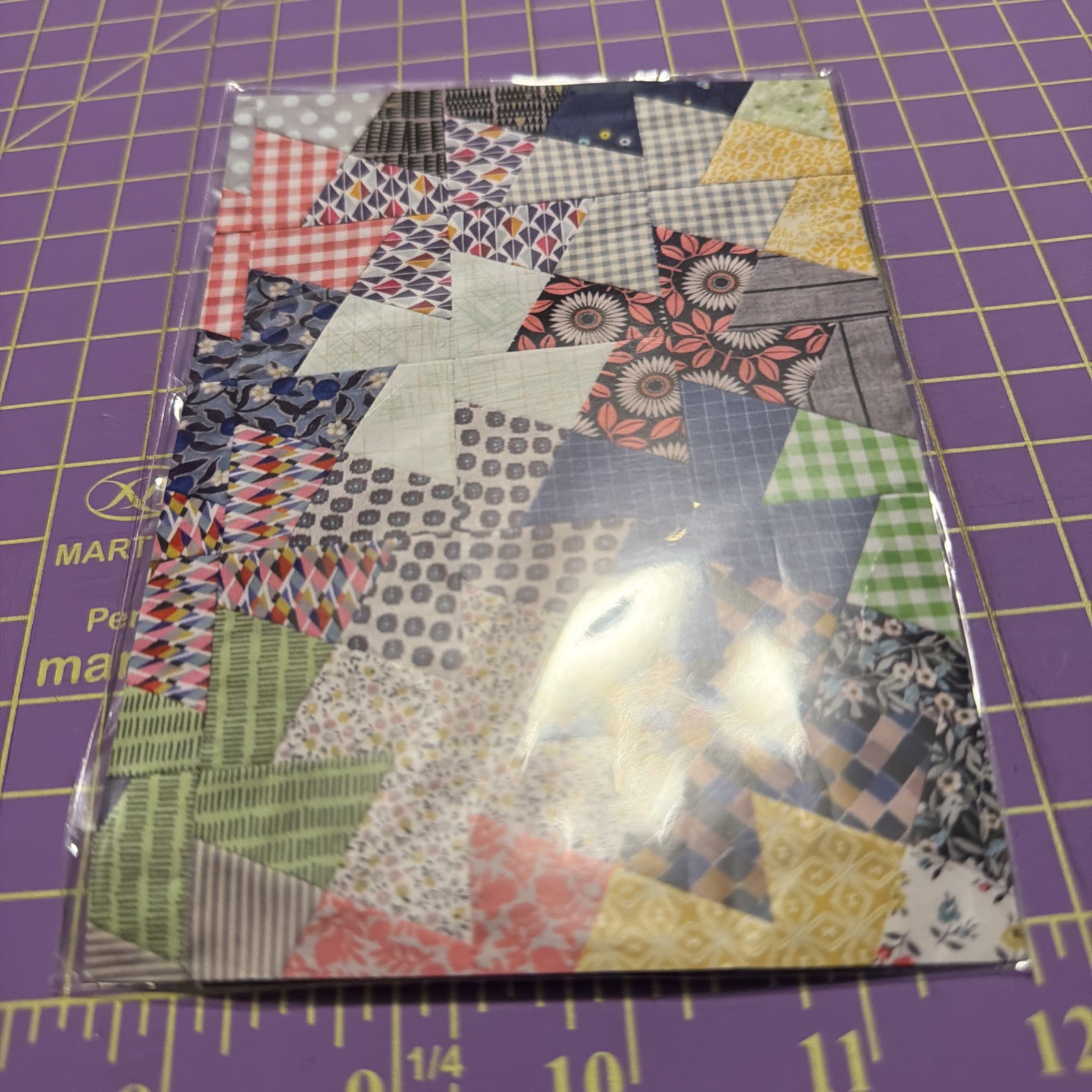Jen Kingwell Postcard Project Hand Piecing Quilt Template Propeller