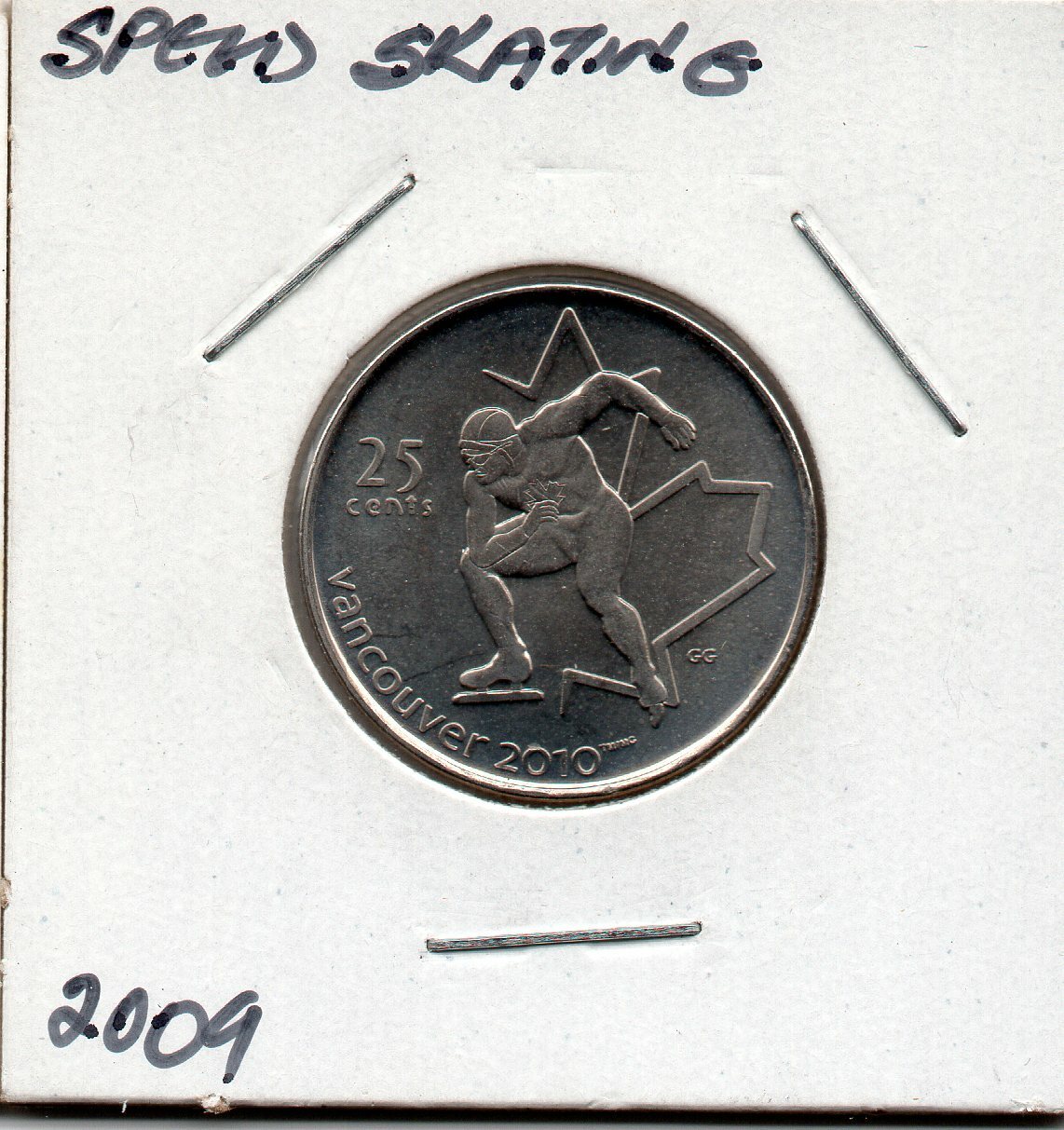 2009 CANADA 25 CENTS VANCOUVER 2010 - SPEED SKATING