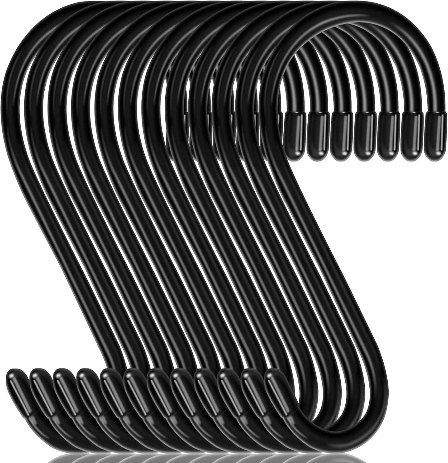 12 Pack 6 Inch S Hooks,Large S Hooks Vinyl Coated Heavy Duty S Hook For