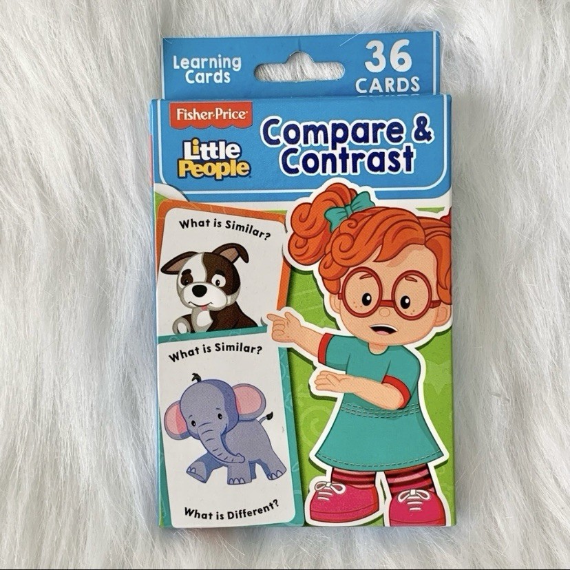 NWT Fisher Price Little People Compare & Contrast 36 Flash Cards