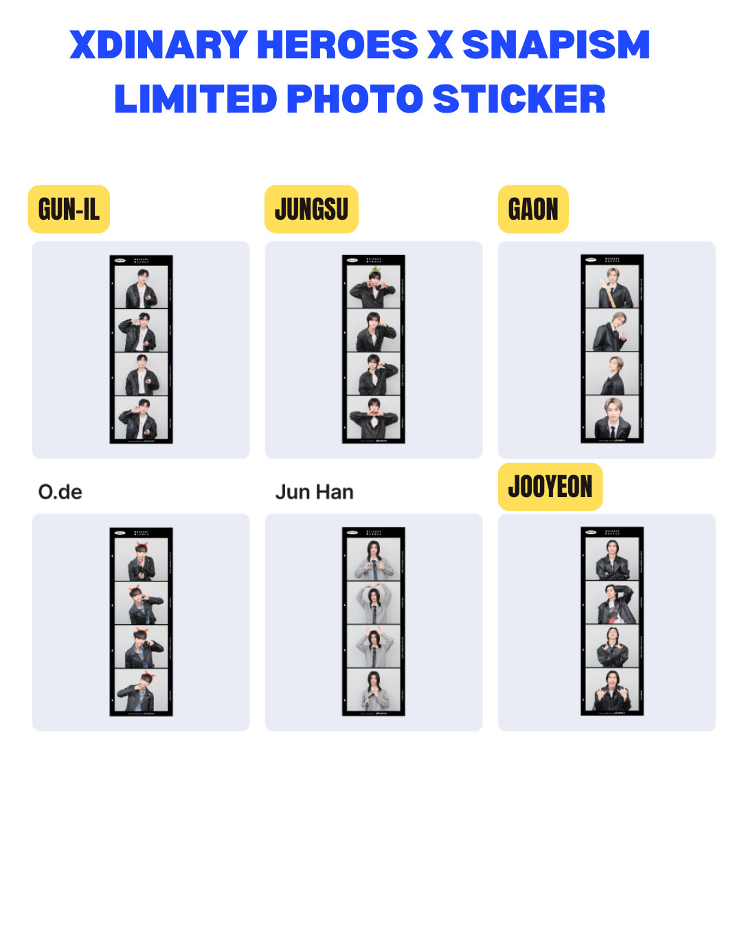 XDINARY HEROES X SNAPISM PHOTOISM in Korea LIMITED PHOTO STICKER