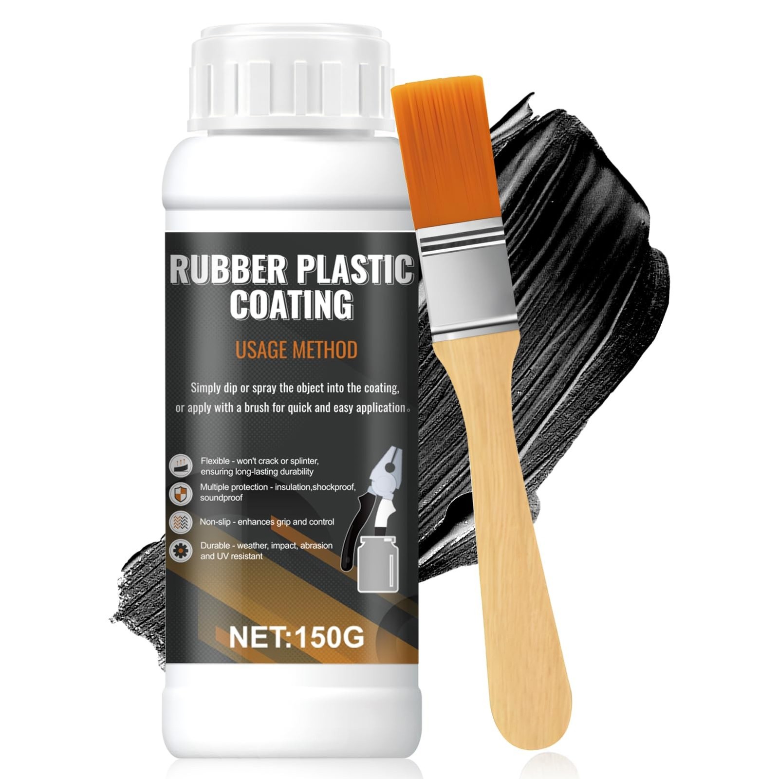 Tool Dip Rubber Coating, Liquid Rubber Dip Flexible Peelable Protective Coati...