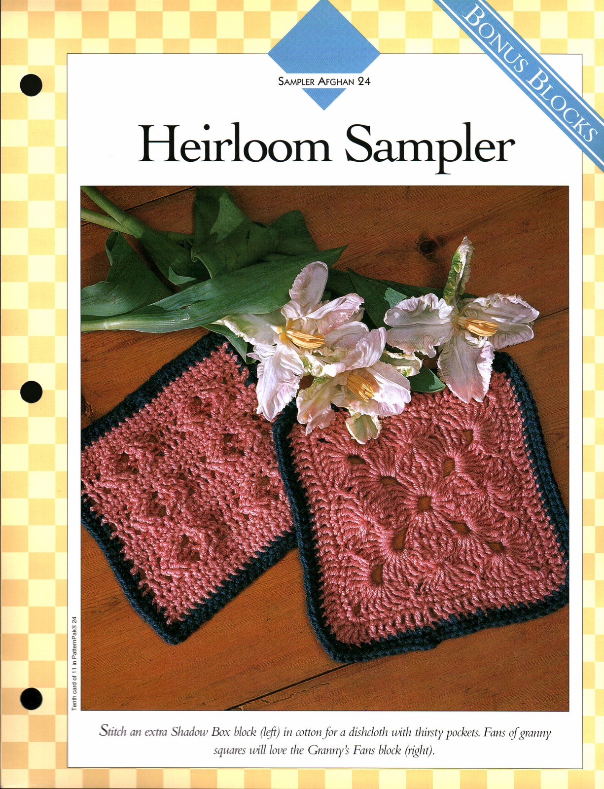 Heirloom Sampler 24 - Sampler Afghan 24 | Vanna Crochet Faves 85240-J