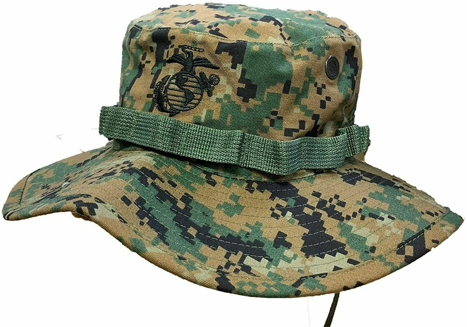 MARINE CORPS BOONIE HAT USMC DIGITAL WOODLAND CAMOUFLAGE MEDIUM 7 1/4 USA MADE
