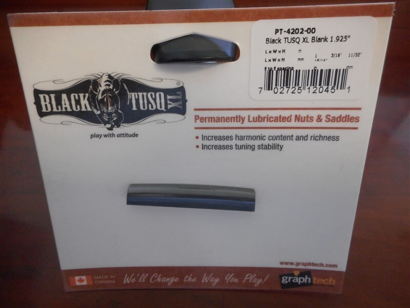 NEW Graph Tech Black Tusq XL 1-15/16" Guitar Nut Blank - #PT-4202-00