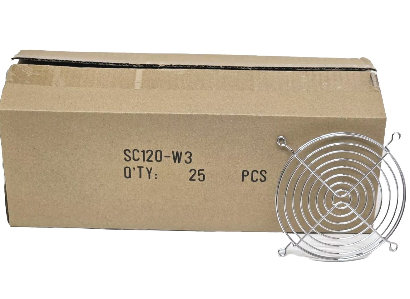 *1 Box of 25* Gardtec SC120-W3 120 mm (4.72) Bright Nickel Chrome Wire Fan Guard