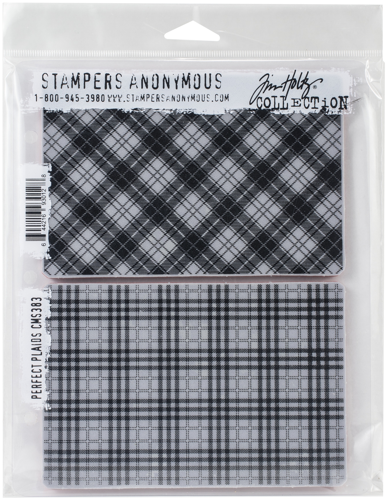 Tim Holtz Cling Stamps 7"X8.5"-Perfect Plaid (Pack of 1)