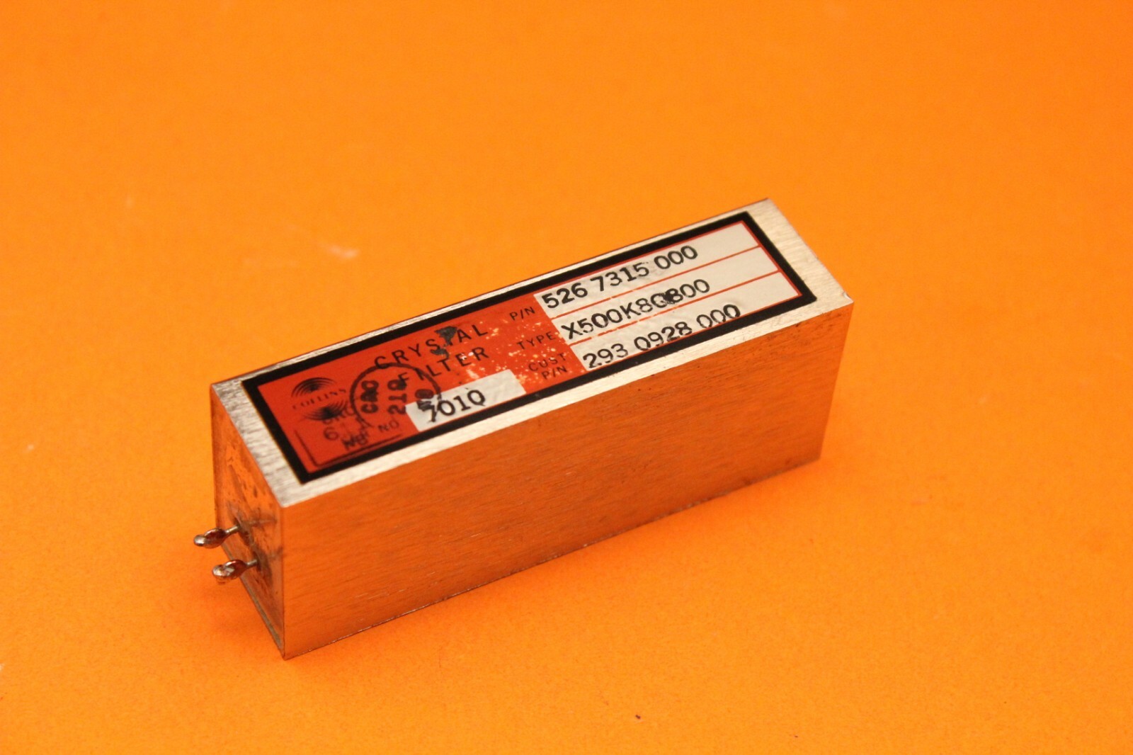 COLLINS 51S-1 - CW CRYSTAL FILTER - IF 500.8kHz - BW 800Hz - p/n 293-0928-000