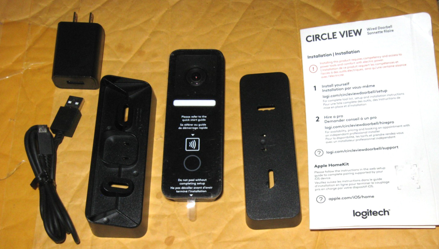 Genuine Logitech Circle View Apple HomeKit  Doorbell  VR0014 NEW (READ DESC.)