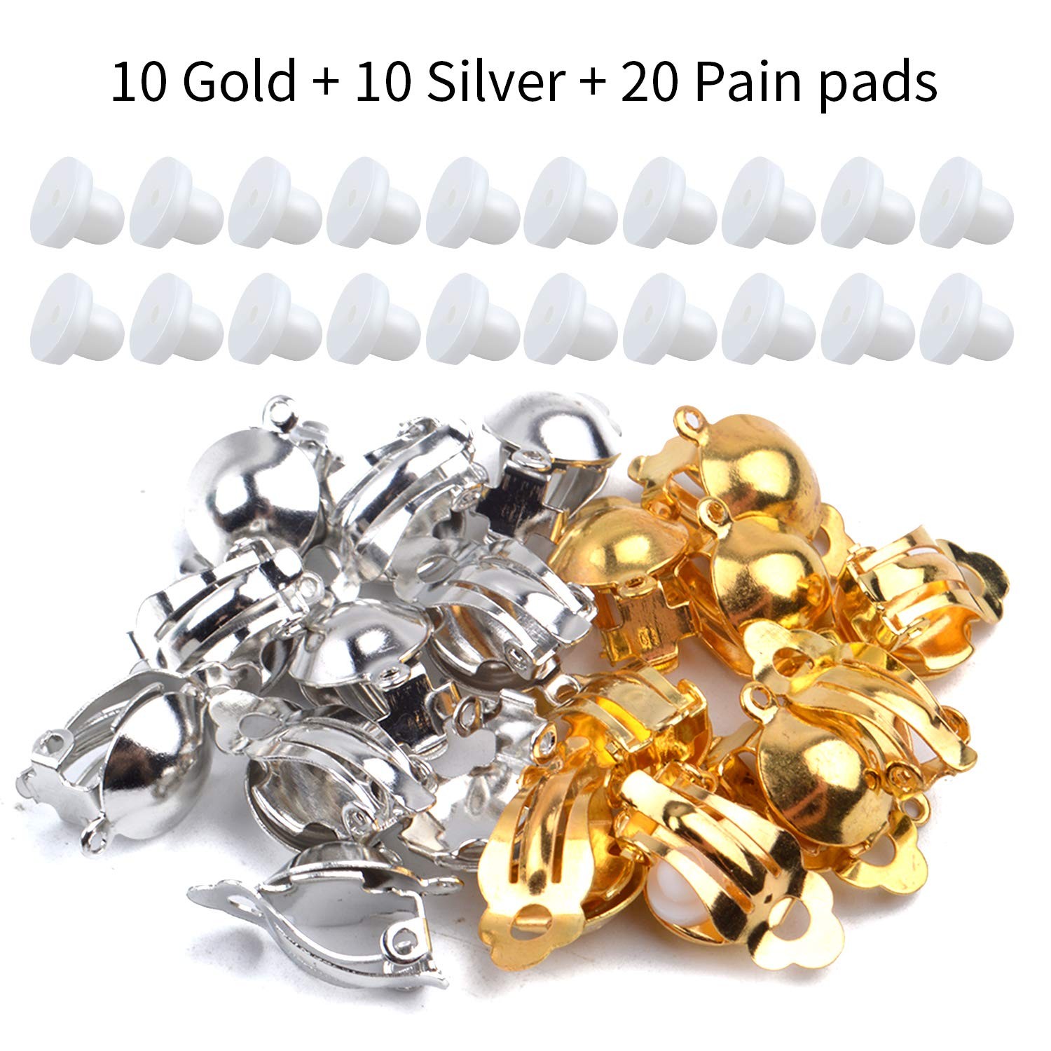 20 Pieces Clip On Earring Converter Non-Pierced Earrings Components with Loop...
