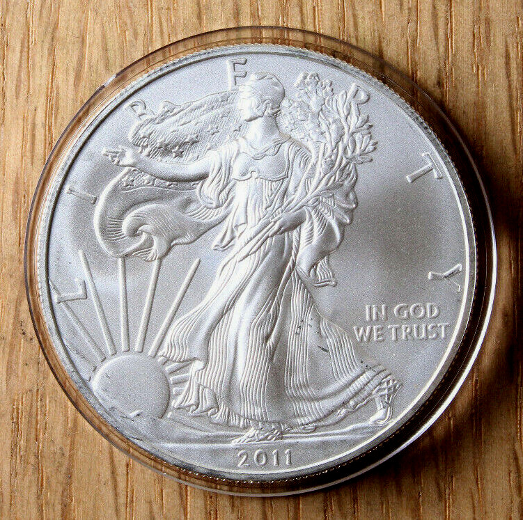 2011 Silver American Eagle $1 - BU - Brilliant Uncirculated - In Capsule