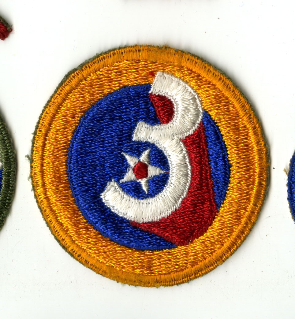 3rd Air Force Patch White Back WWII Vintage Florida Antisubmarine