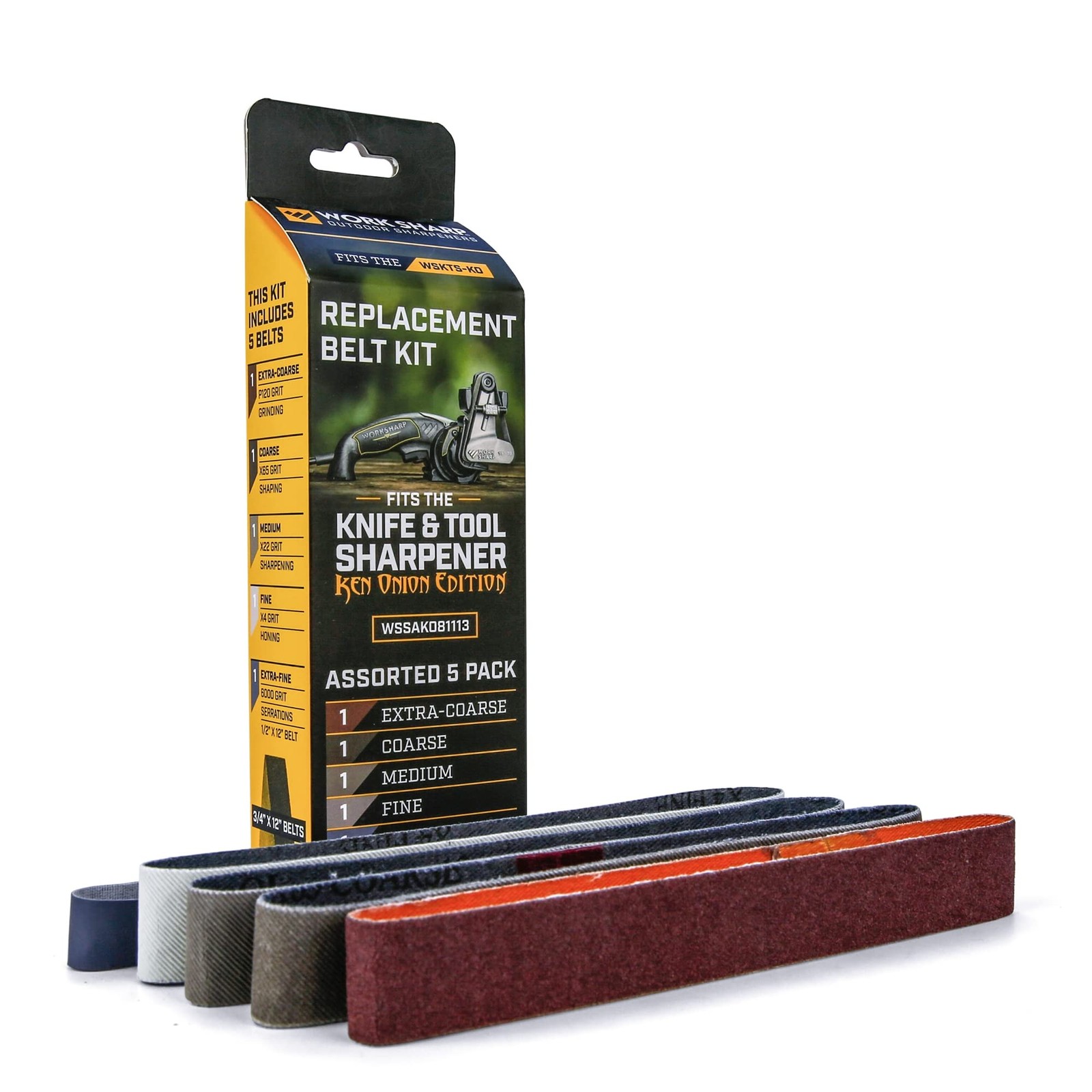Work Sharp WSSAKO81113 Assorted Belt Kit Replacement for Medium, Multicolor
