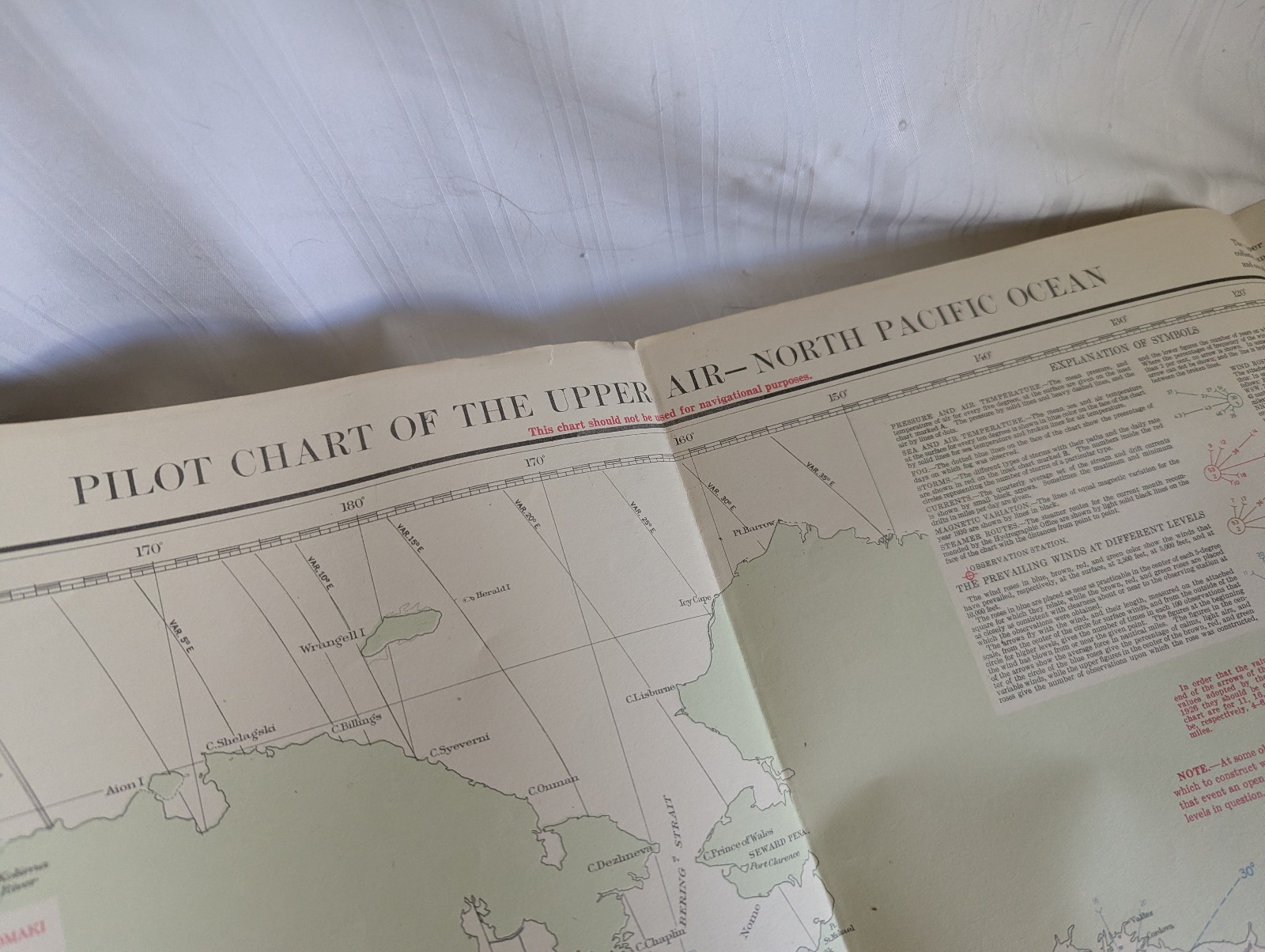 Pilot Chart Upper Air - North Pacific Ocean March 1935 Interwar No.1401a
