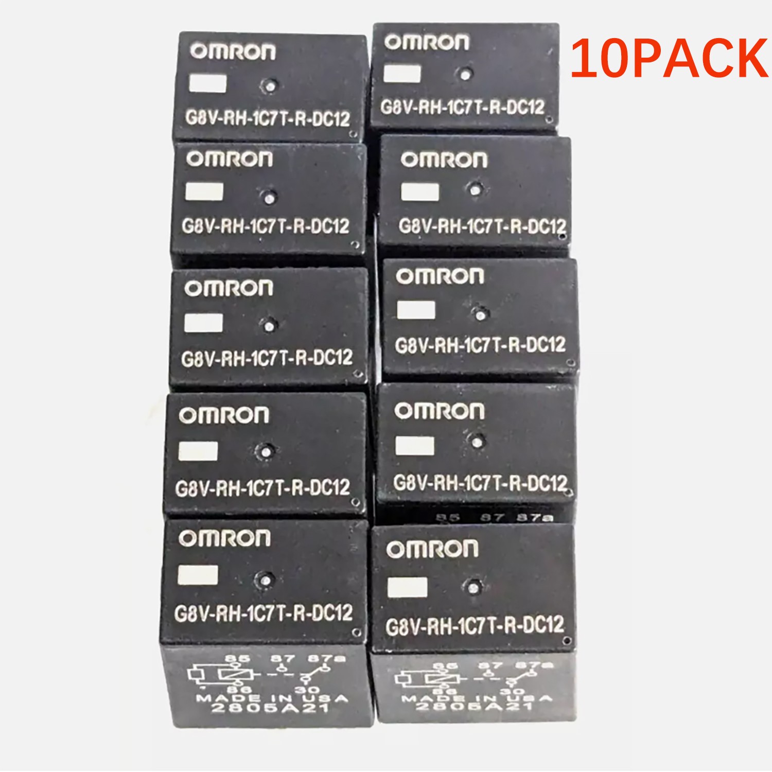 10PACK For OMRON G8V-RH-1C7T-R-DC12 5Pin Relays ELECTRONIC MICRO AUTOMOTIVE