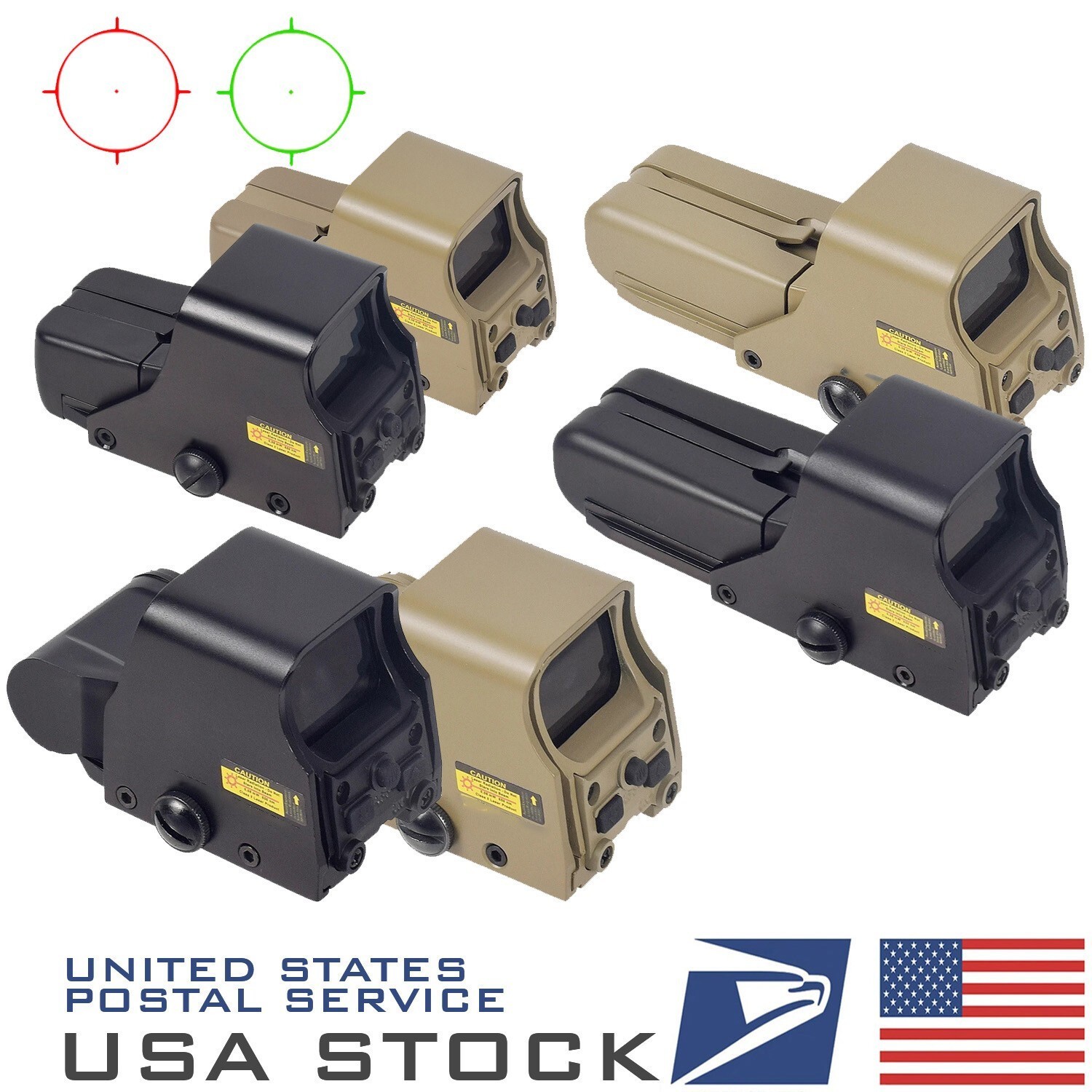 551 552 553 558 Tactical Holographic Reflex Red Green Dot Sight Scope 20mm Rail