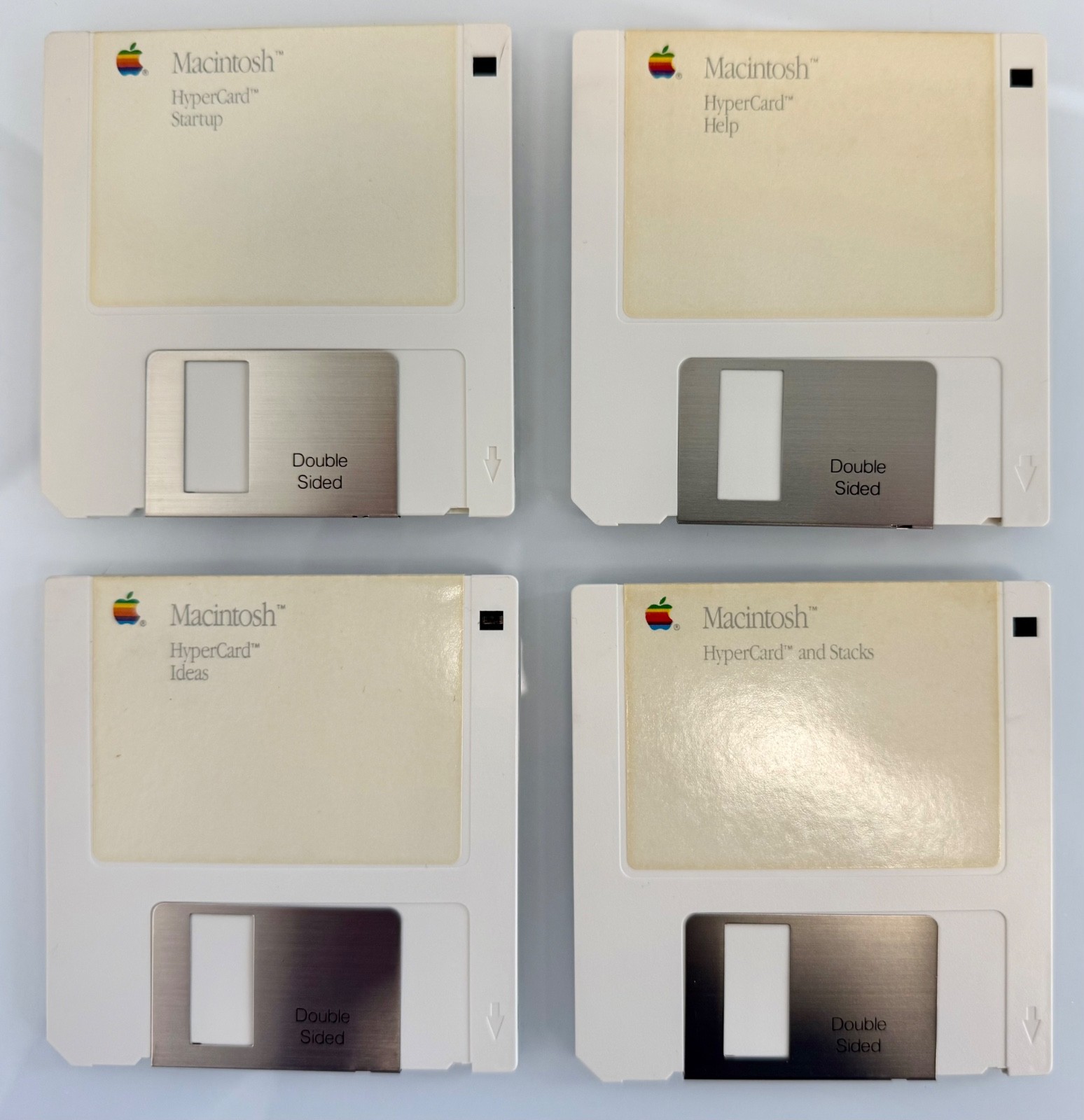 Lot of 4 Apple Macintosh HyperCard 3.5-inch Floppy Disks Startup Untested