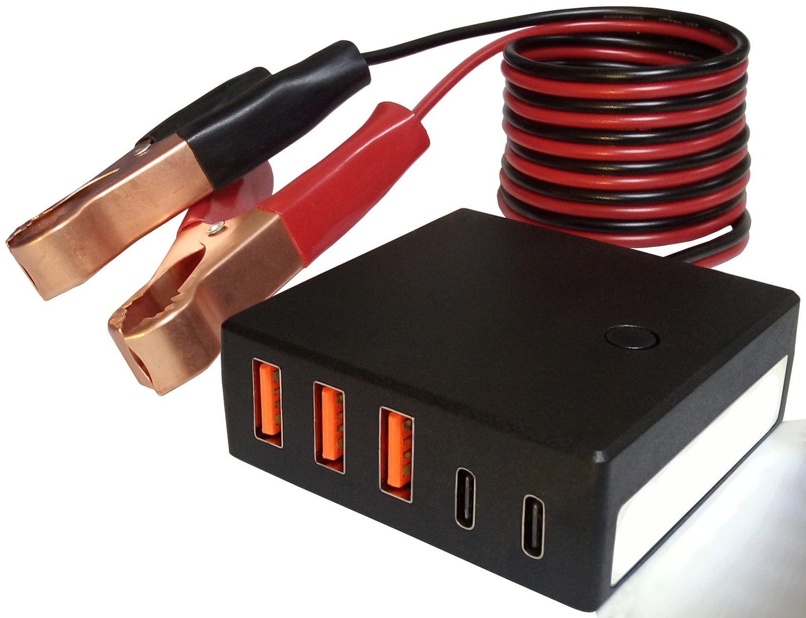 12V 24V to USB USB-C Buck Conversion Charger Multi Port Adapter Output Black