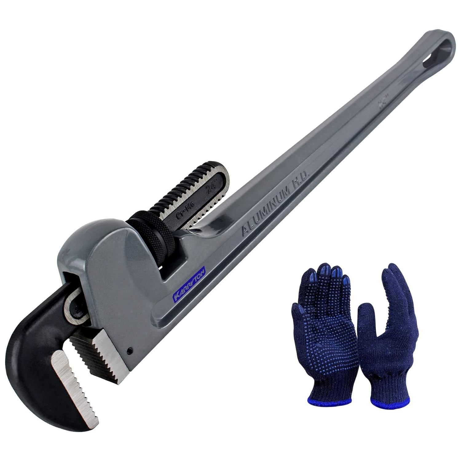 24 Inch Aluminum Pipe Wrench 4 Inch 100mm Cr Mo Adjustable Heavy Duty S