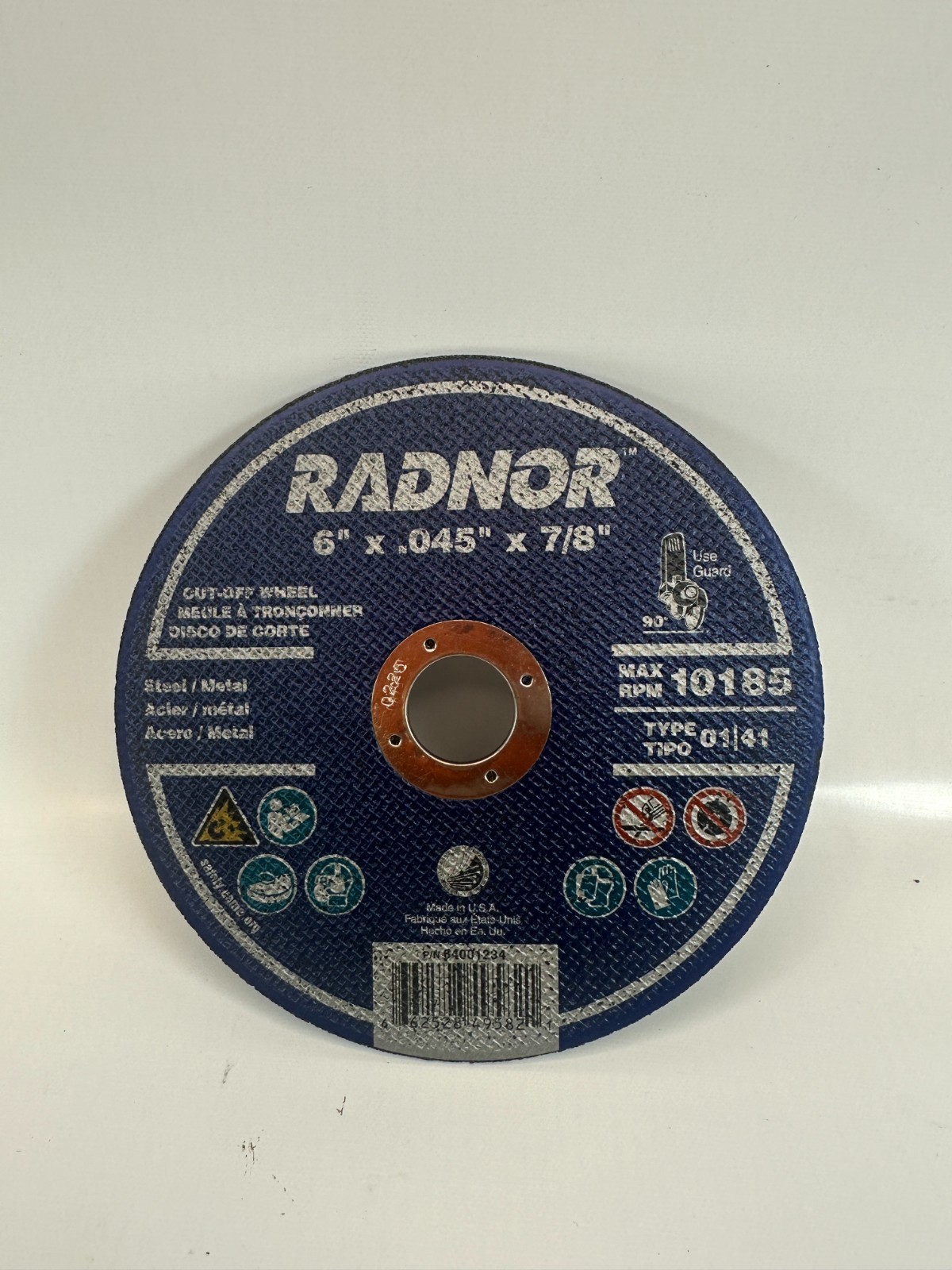 RADNOR 66252849582 Cut-Off Wheels, 6"x0.045x7/8" S. S./Metal, Type 01 Lot of 23