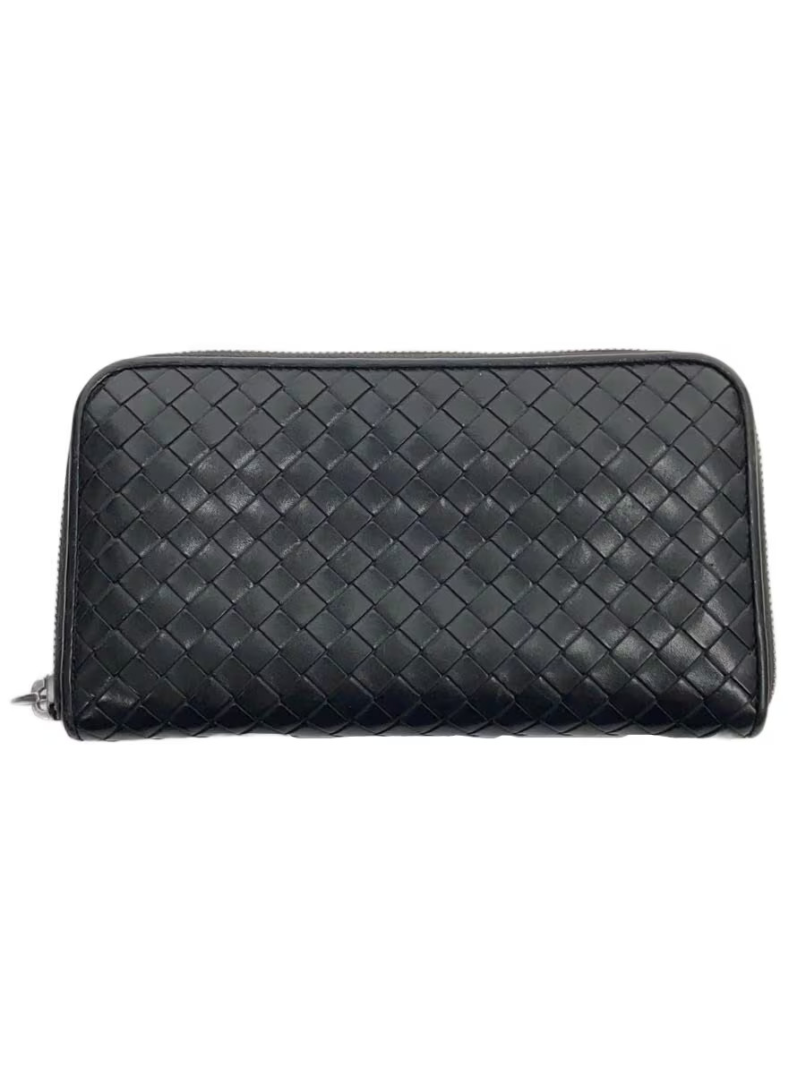 BOTTEGA VENETA Long Wallet Leather Black Men's