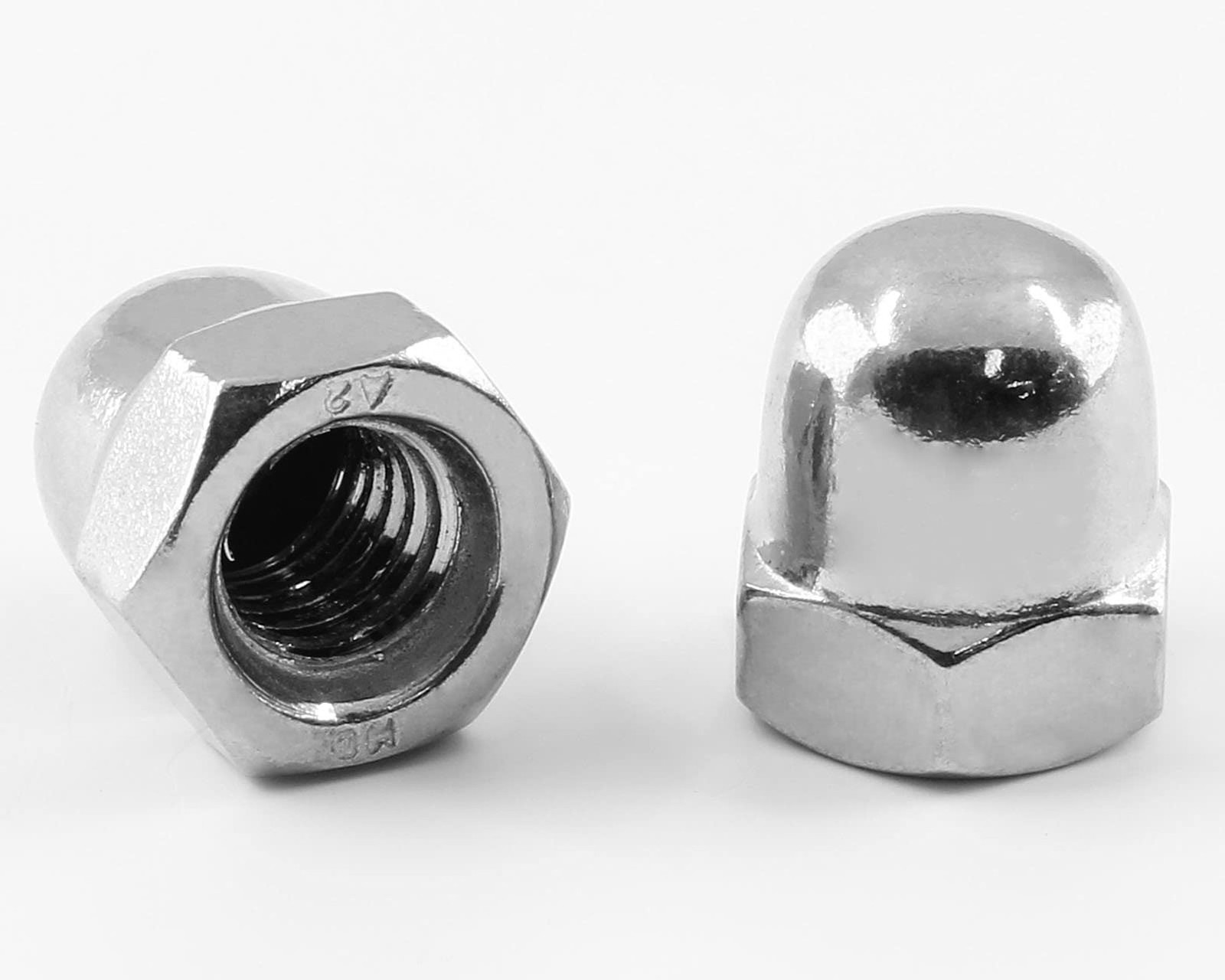 5/16-18 Acorn Hex Cap Nuts, 304 Stainless Steel Hex Nut Set, Plain Finish, Pa...