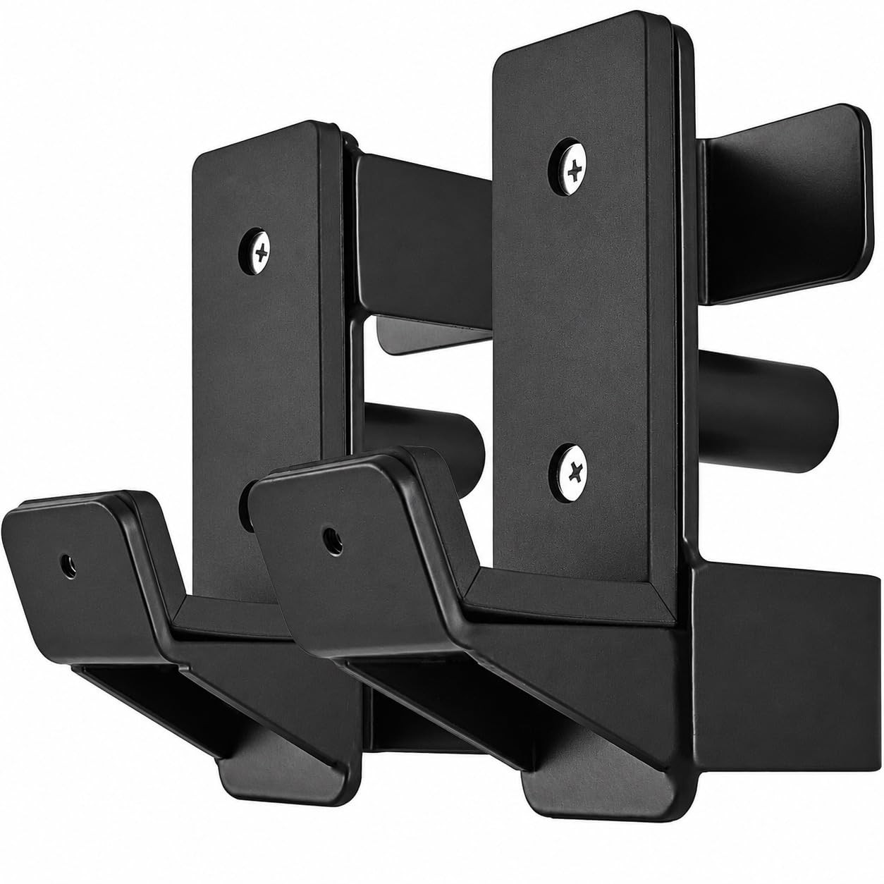 AINAFIX J Hooks for 2" x 2" Power Rack with 1" Hole, Rubber Pad J-Hook for Po...