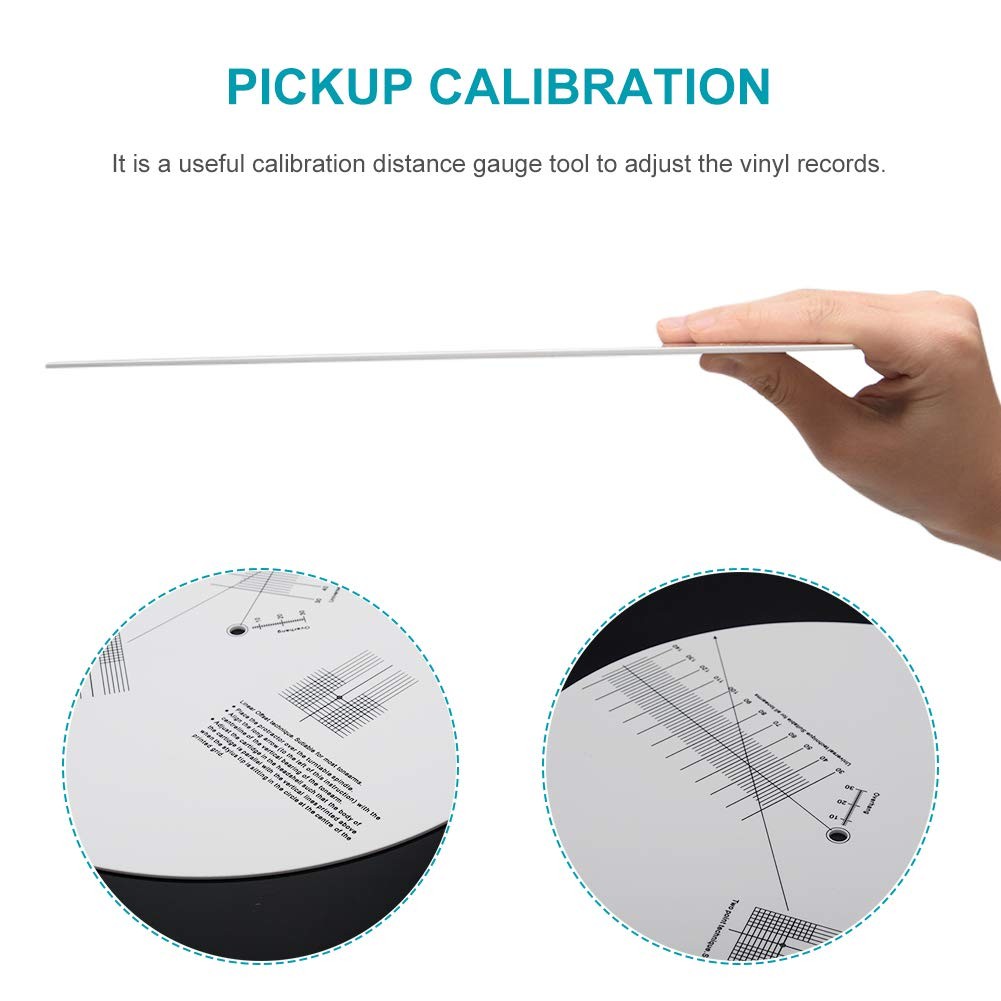 Turntable Cartridge Alignment Protractor Mat Anti-sliding LP Vinyl Record Pic...