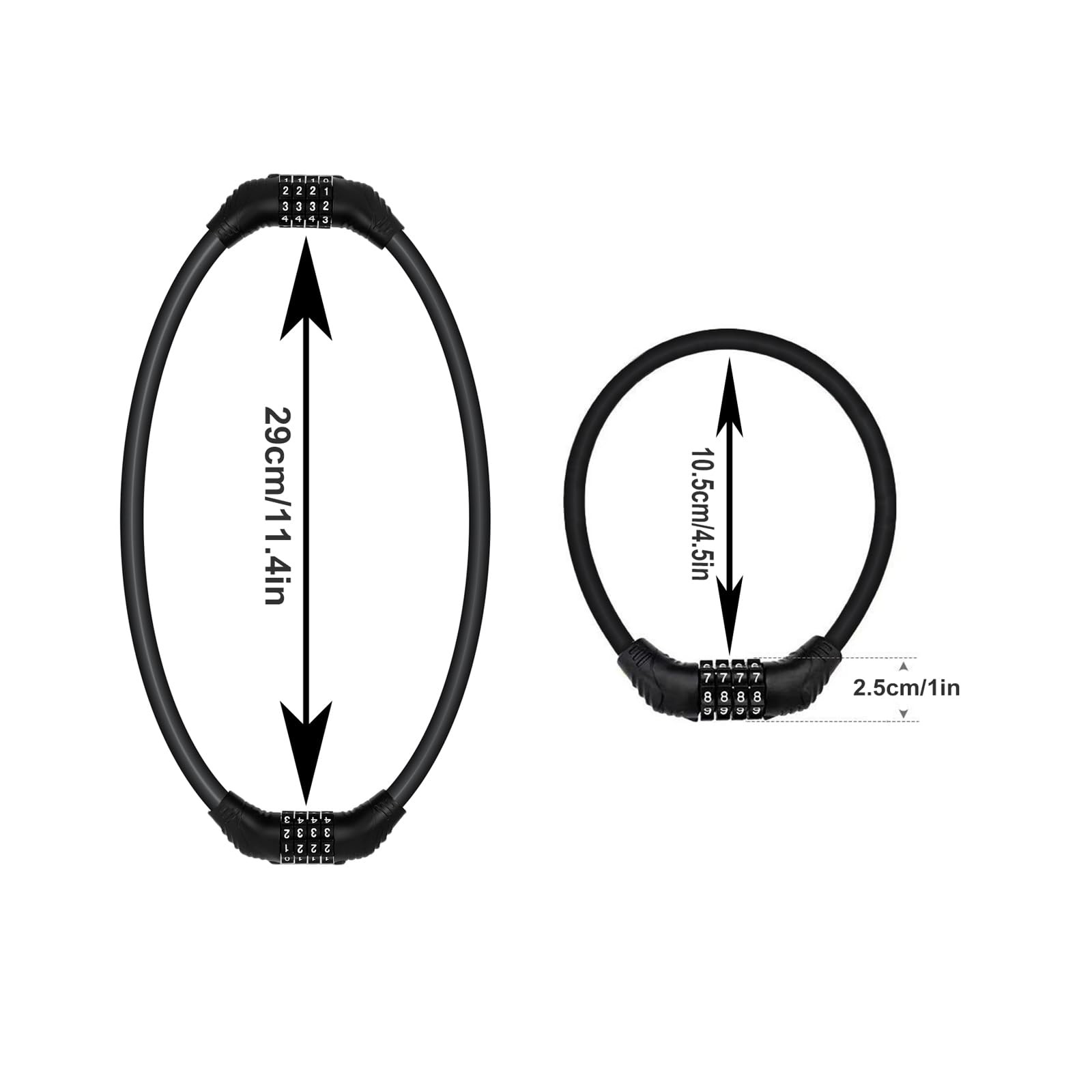 Bike Lock Cable, Heavy Duty Anti Theft Bicycle Lock Chain Portable Code Lock ...