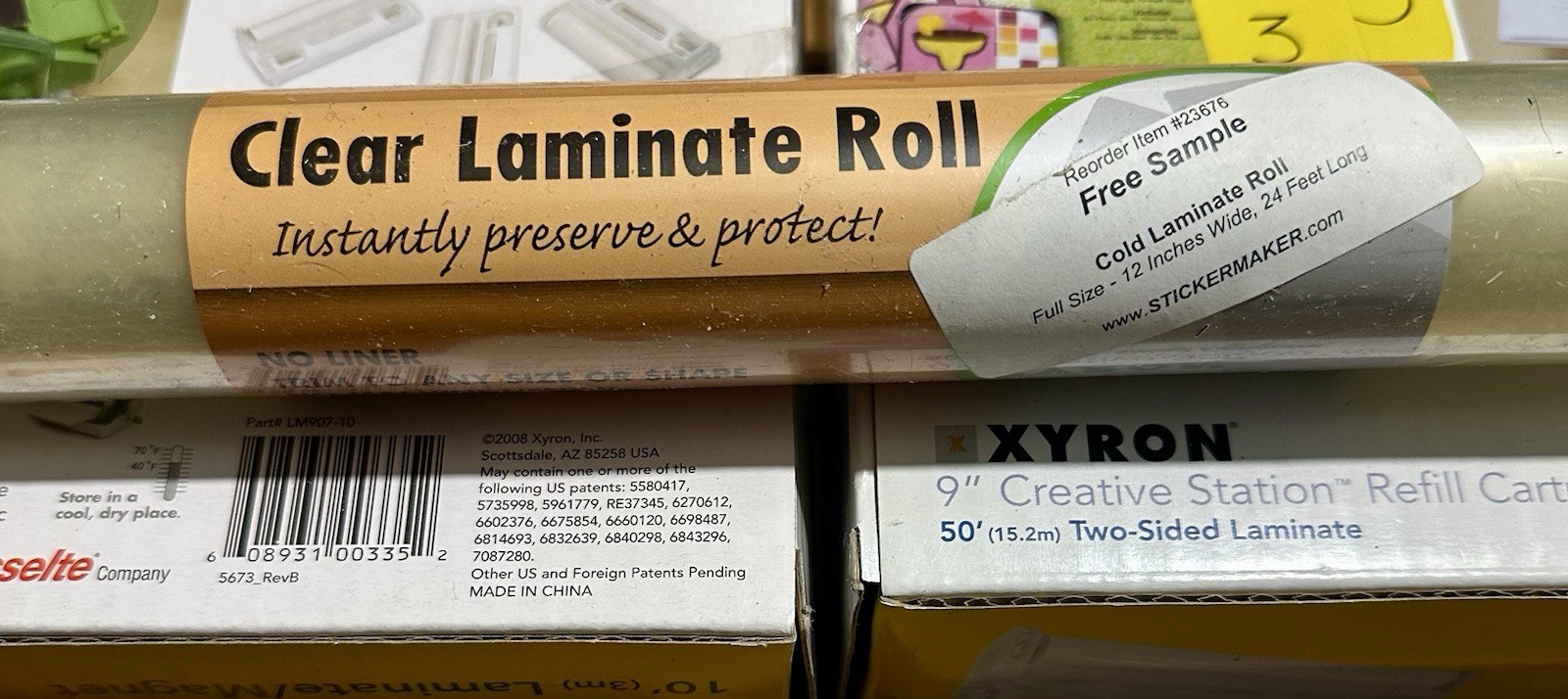 Xyron 900 Creative Station 50’ Two Sided Laminator 9”, 2 Refill Cartridges, Etc