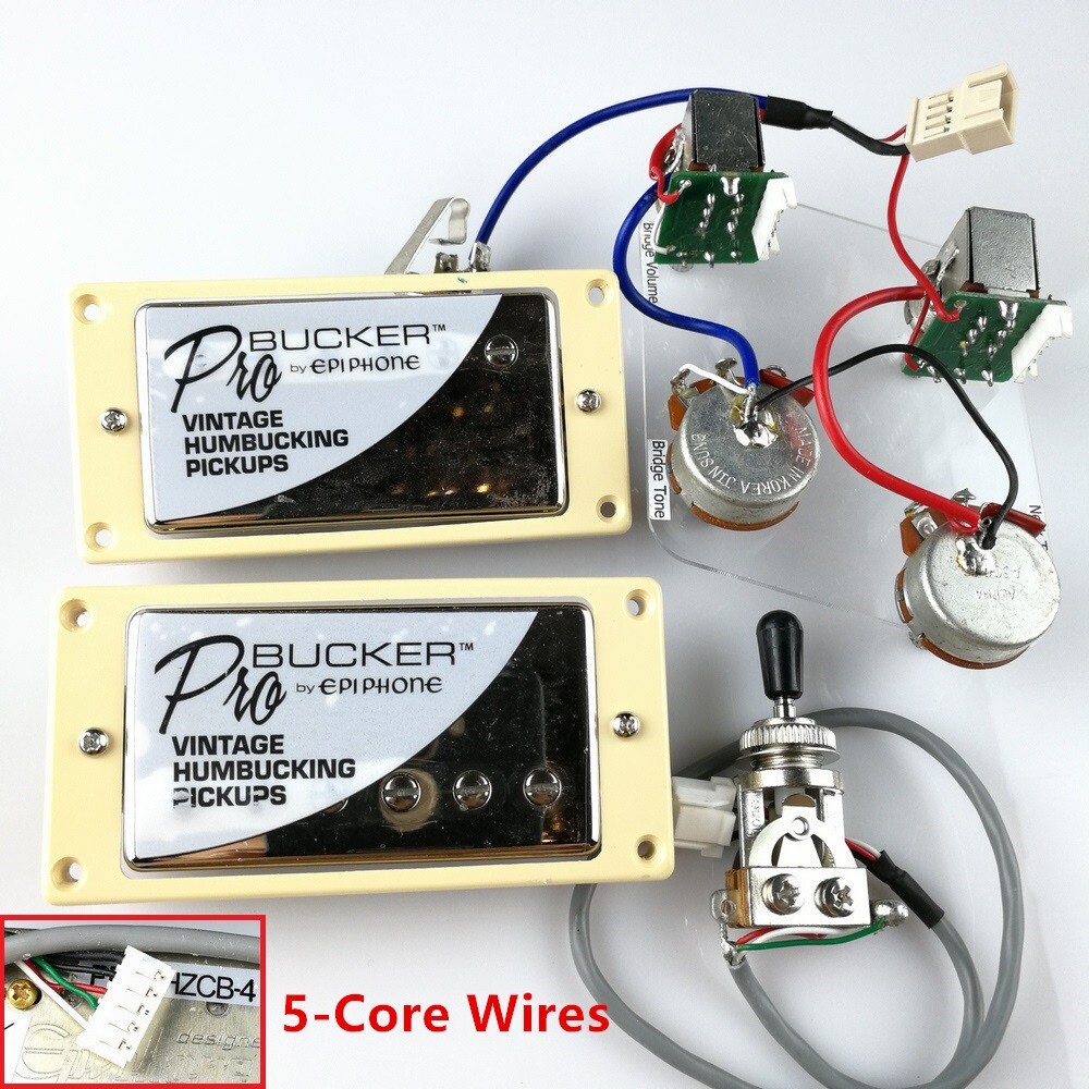 Epiphone 1 Set LP Guitar Humbucker Pickups Pro Wiring Harness for Epi