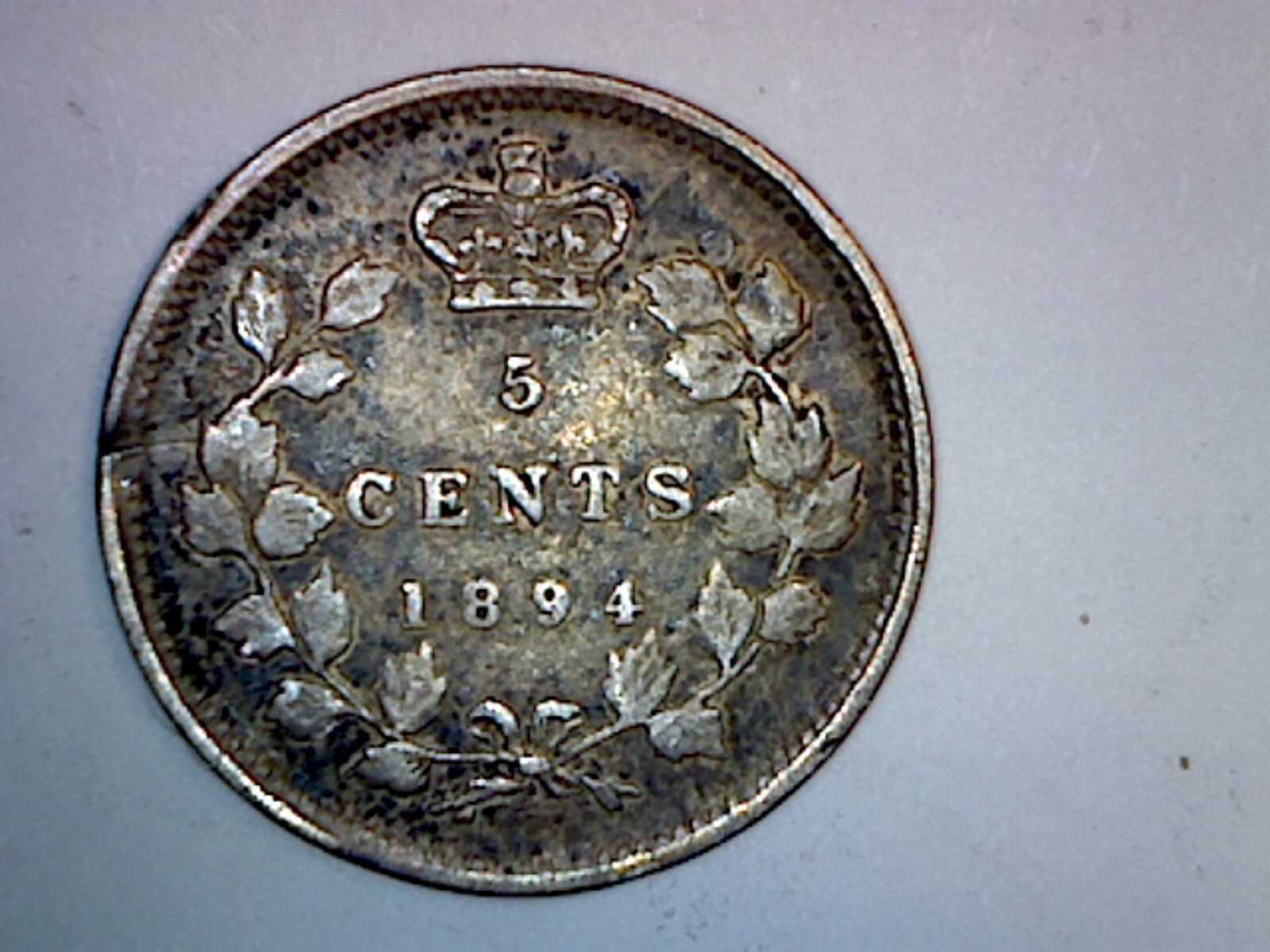 CANADA 1894 5c SILVER VF CONDITION