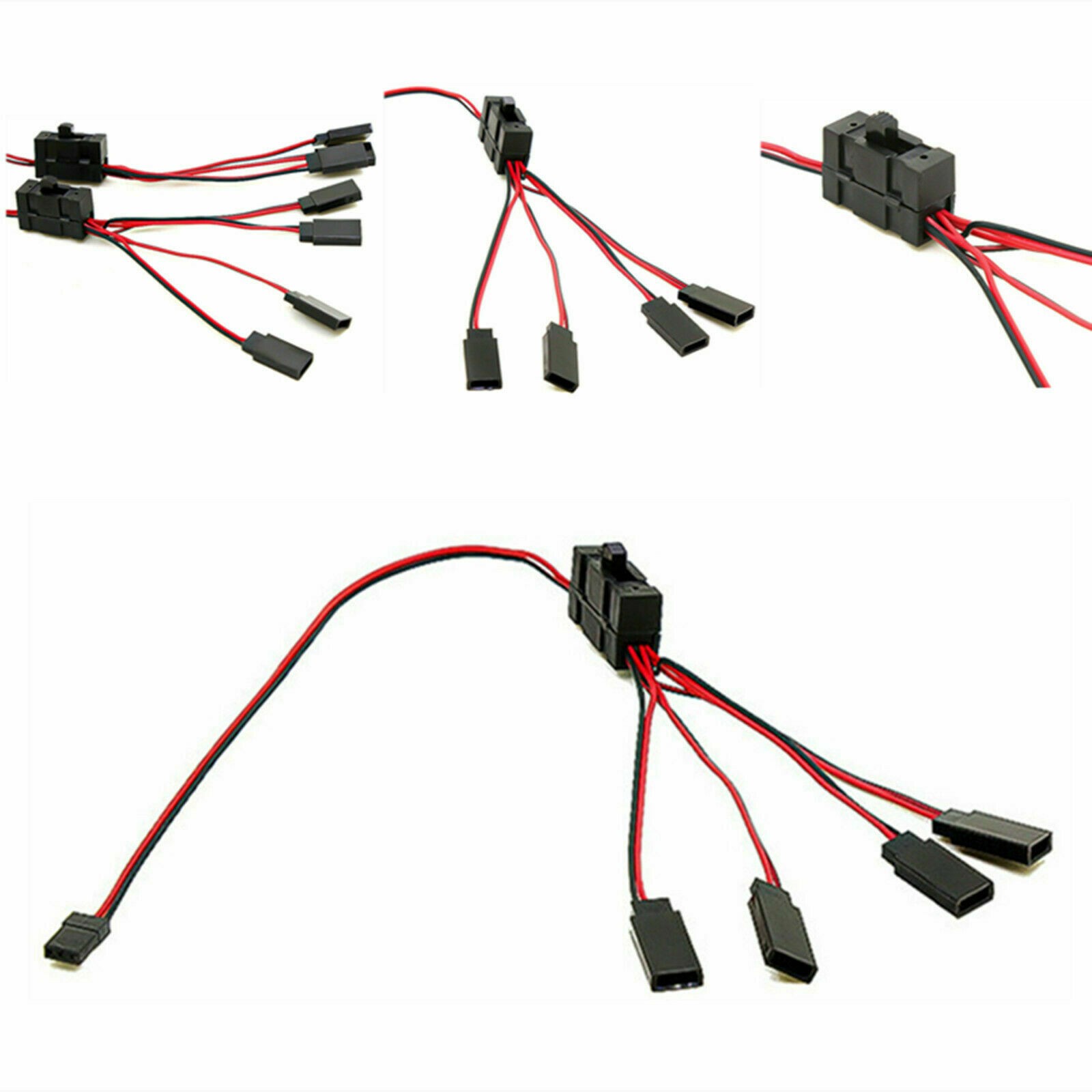 1/10 4Way Split Cable On/Off Controller Switch Y Wire For TRX-4 SCX10 RC Crawler
