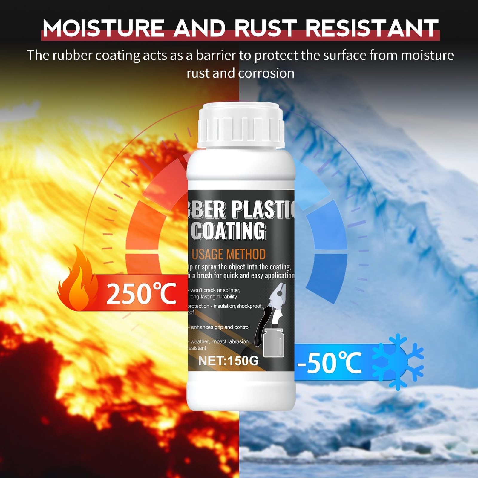 Tool Dip Rubber Coating, Liquid Rubber Dip Flexible Peelable Protective Coati...