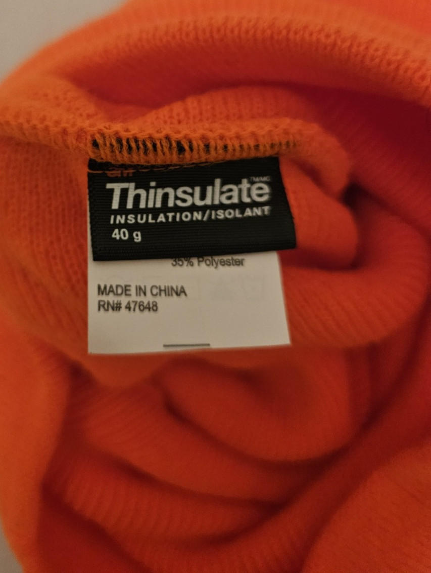 Orange Knit Hunting 40 g Thinsulate Balaclava Face Mask Neck Head Ear Cover NEW