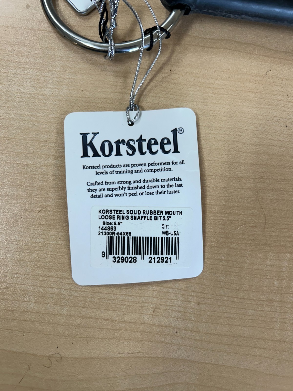 Korsteel Solid Rubber Mouth Loose Ring Snaffle Bit 5.5" NEW