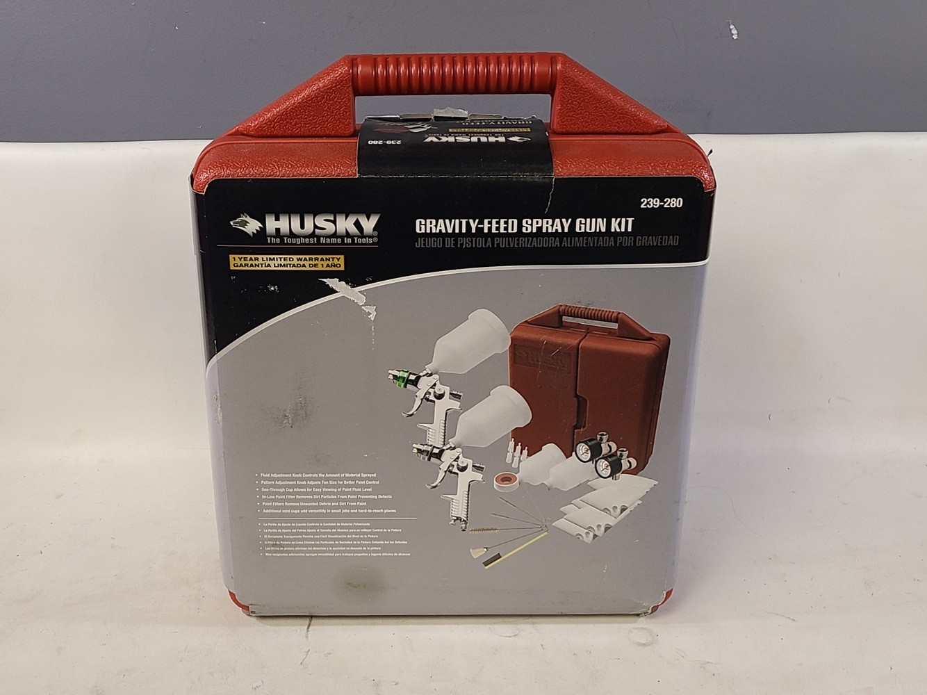 Husky 239-280 Gravity Feed Spray Gun Kit