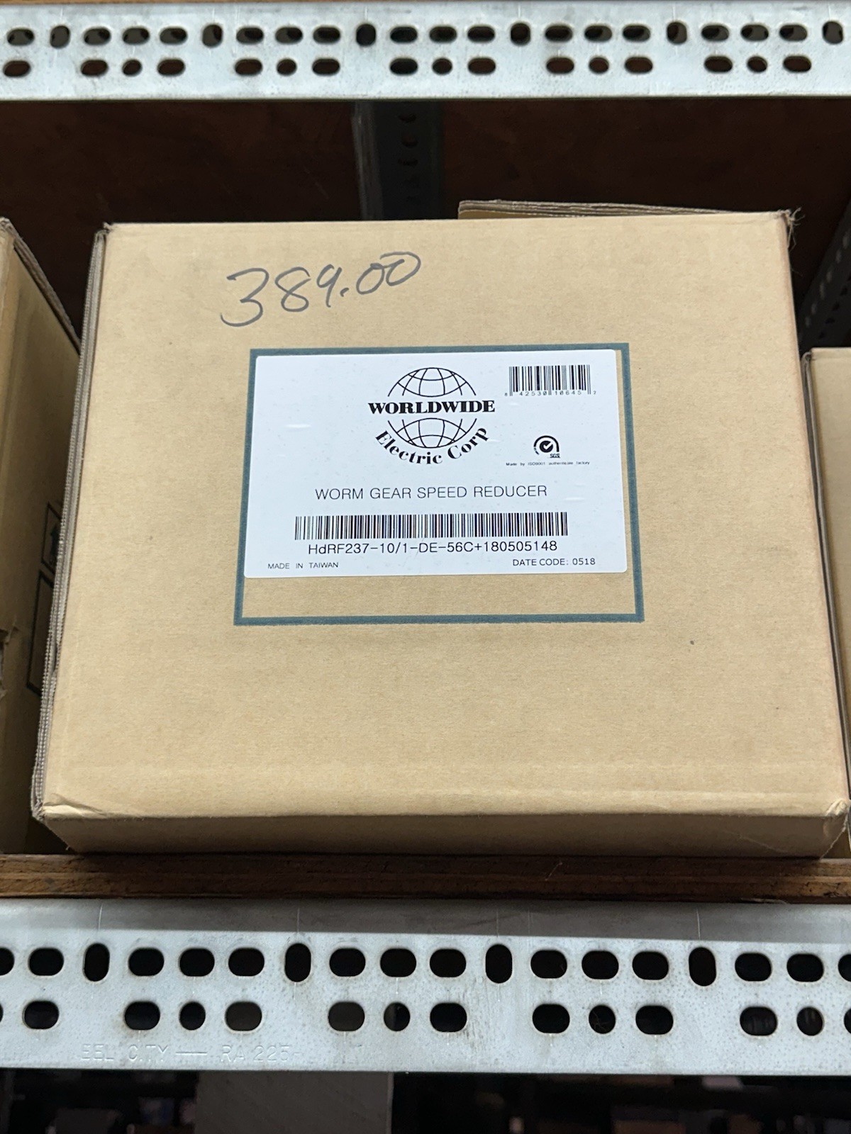 HdRF237-10/1-DE-56C+180505148 World Wide Electric Corp Worm Gear Speed Reducer
