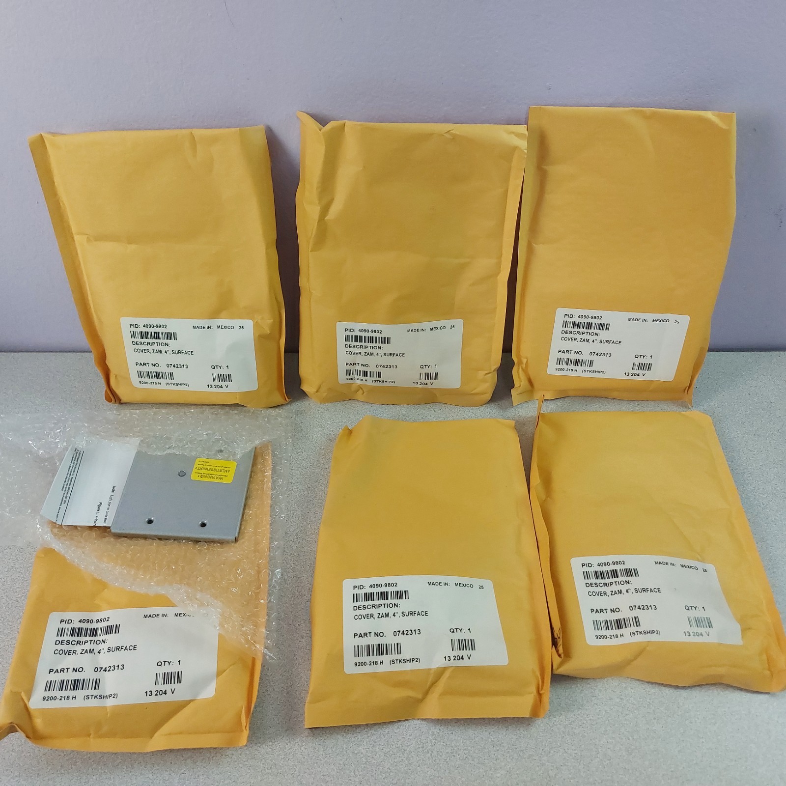 Lot 6 Simplex 4090-9802 ZAM Cover Plate 4.25" Square 0742313 NEW NIP READ