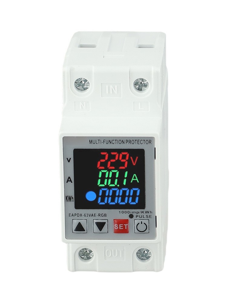 Adjustable Protector Relay with Display Features for Din Rail Applications