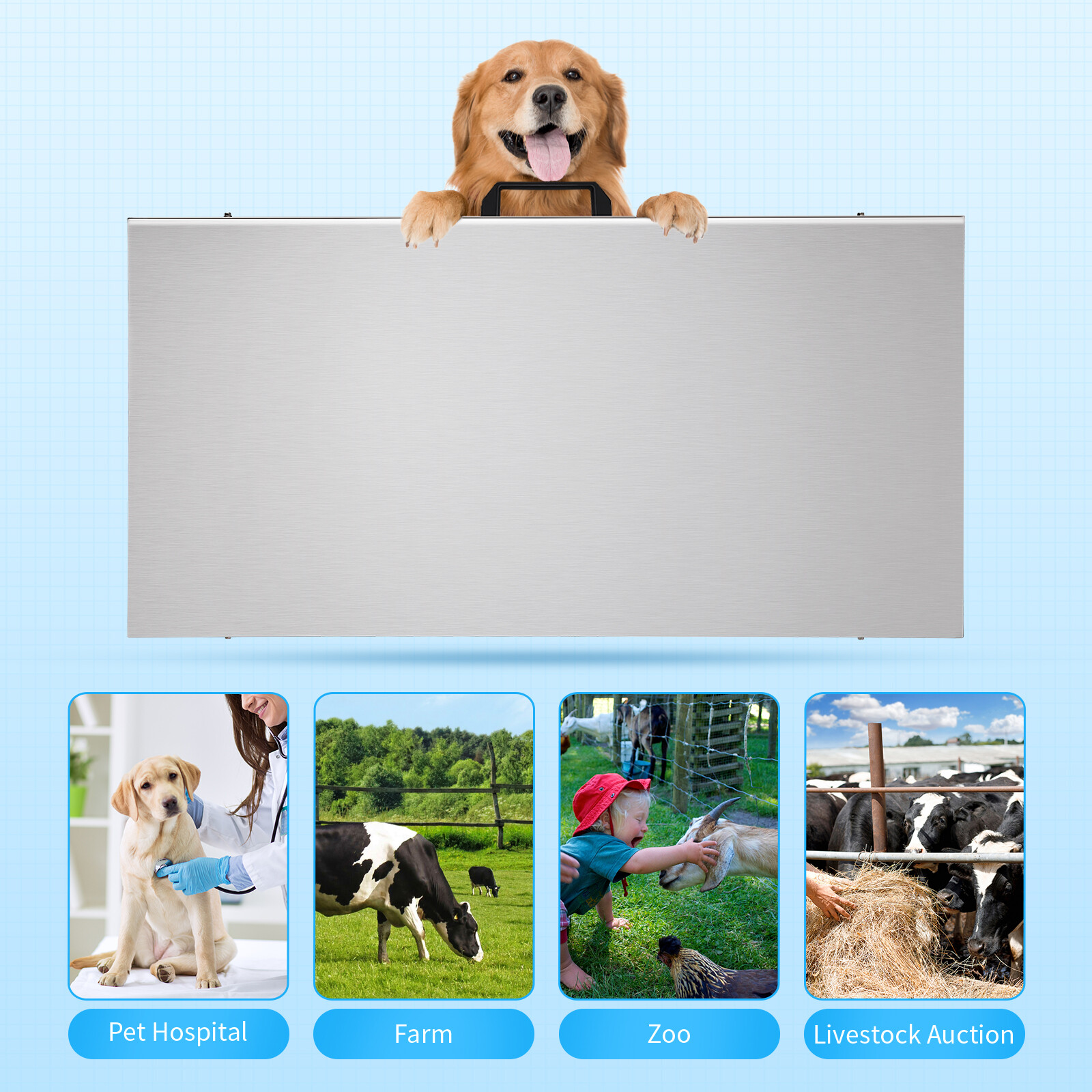 LARGE 440LB DOG DIGITAL PET WEIGHING SCALE for Shipping Veterinary Livestock NEW