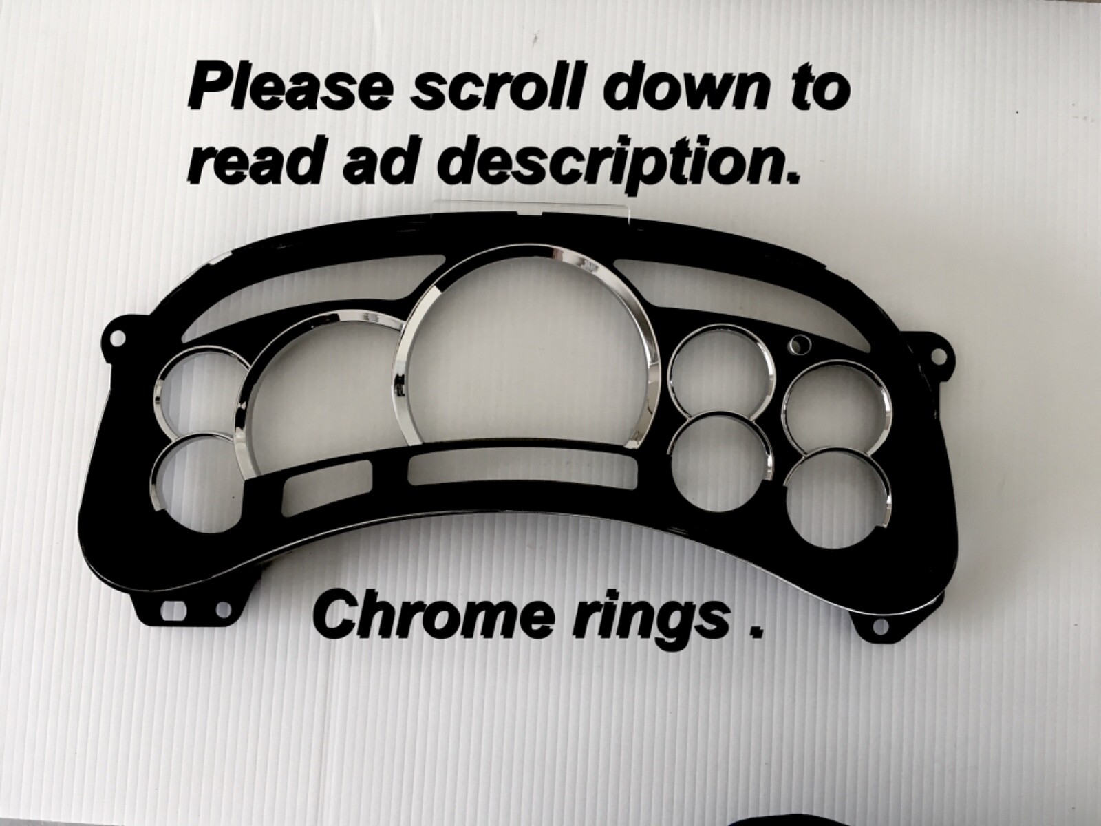 Escalade Gauge Cluster Lens Cover Chrome Rings for 2003 04 05 06 GM Trucks SUVs